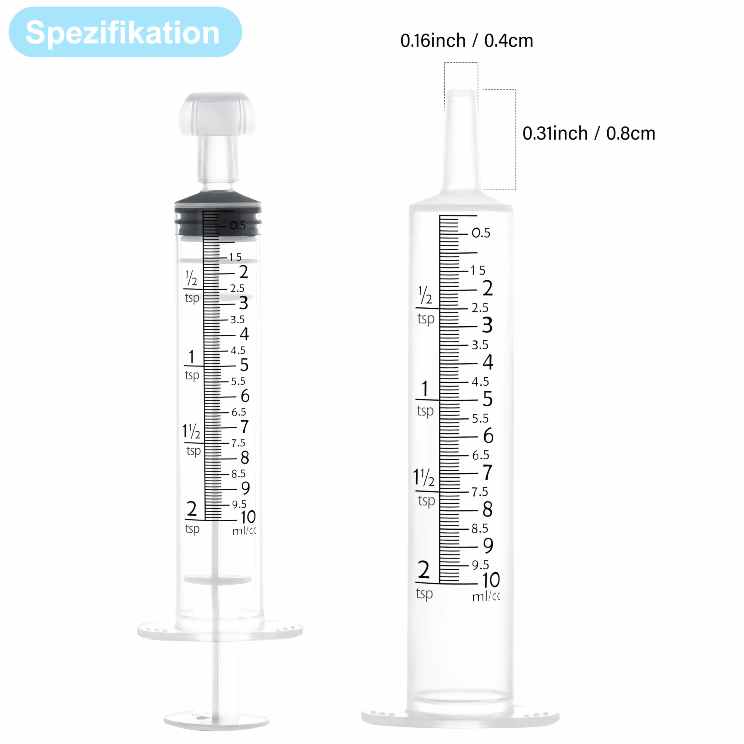 10 opakowań strzykawek z pokrywką, 3 ml, sterylne strzykawki, strzykawka dozująca bez igły, narzędzia do strzykawek z miarką płynu, strzykawki do karmy, do laboratorium, karmienia zwierząt,