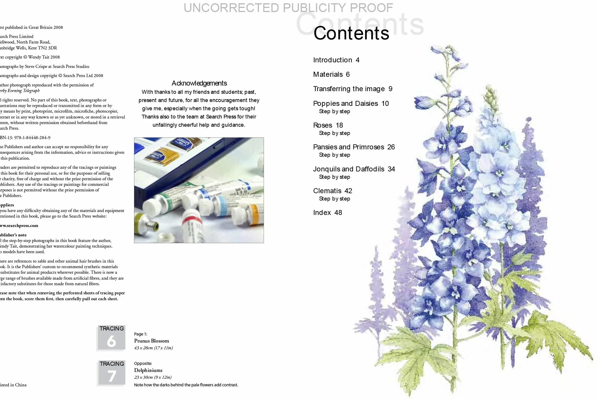 Watercolour Flowers Paint Set