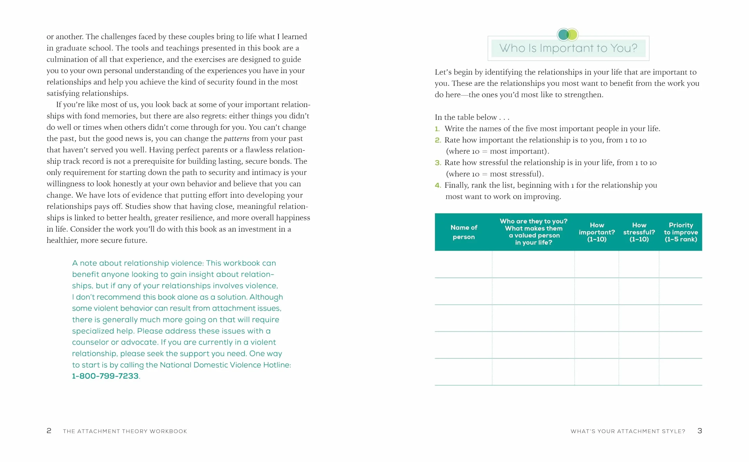 The Attachment Theory Workbook: Powerful Tools to Promote Understanding, Increase Stability, and Build Lasting Relationships