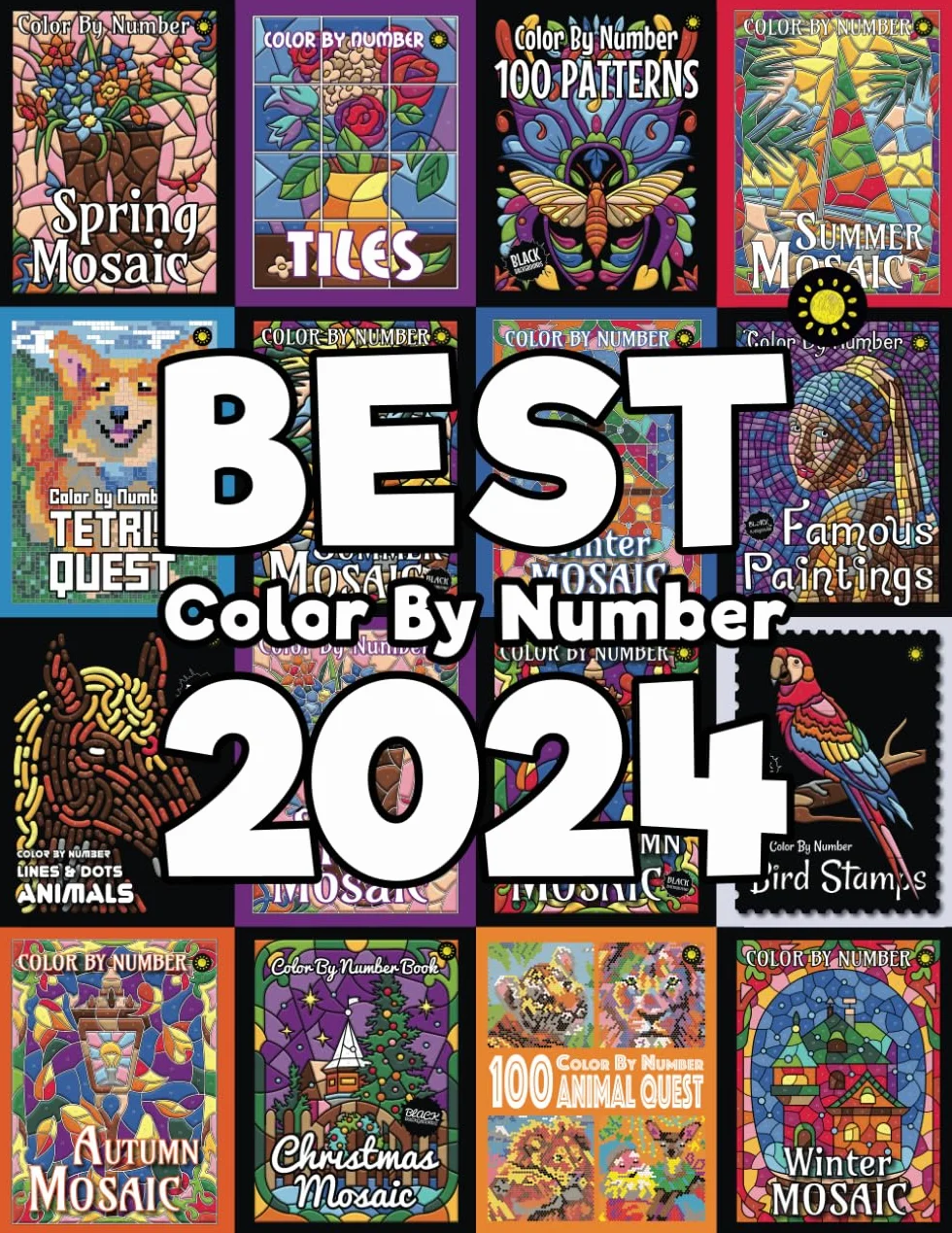 Color By Number 2024: 50 Best Designs from Sunlife Drawing Coloring Books