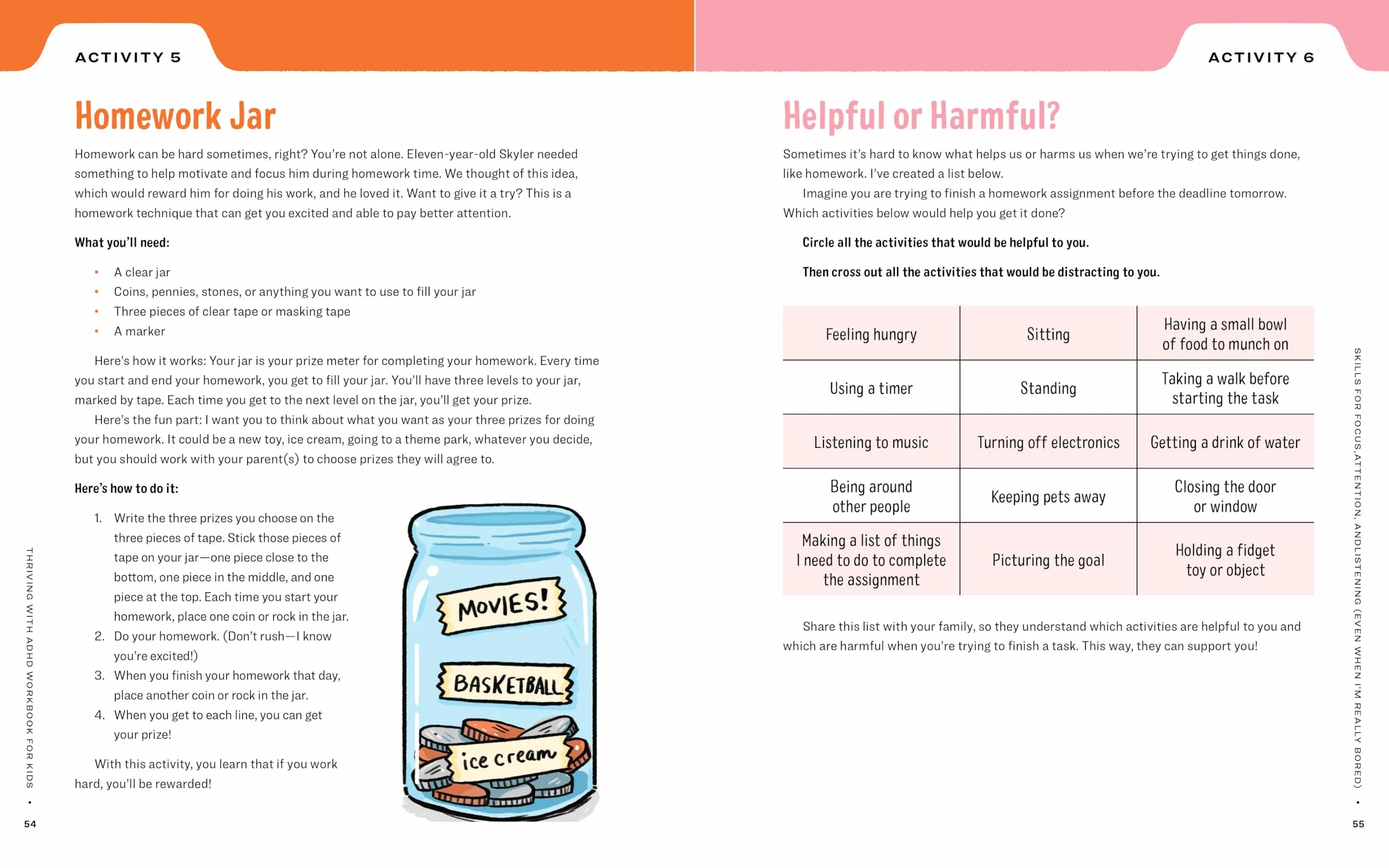 ADHD Workbook for Kids: 60 Fun Activities to Help Children Self-Regulate, Focus, and Succeed
