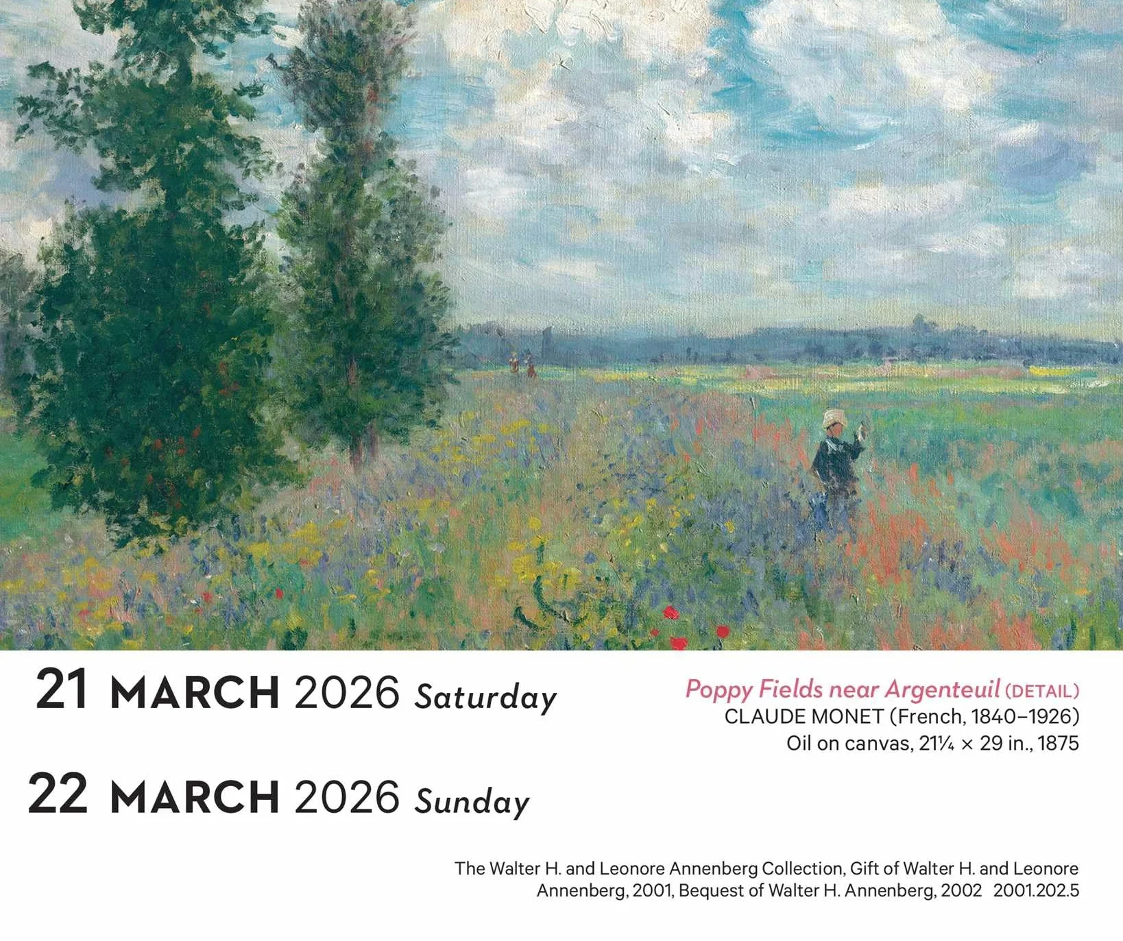 Impressionism and Post-Impressionism 2026 Day-to-Day Calendar