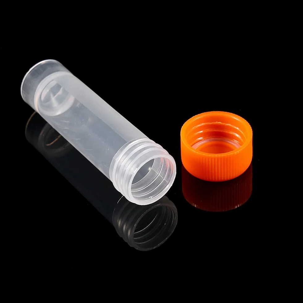 Plastikowe Probówki 5 ml z Pokrywką, 10 szt. Laboratoryjne z Podziałką
