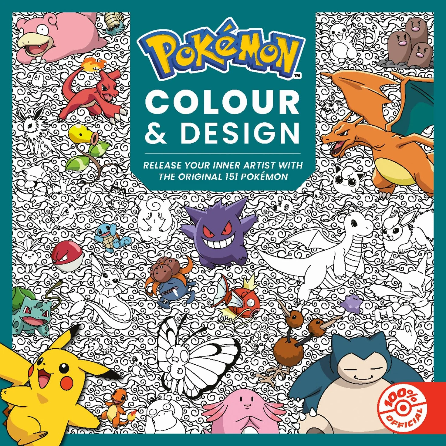 Pokémon Colour and Design Official Colouring Book for Fans of the Original Game 2026