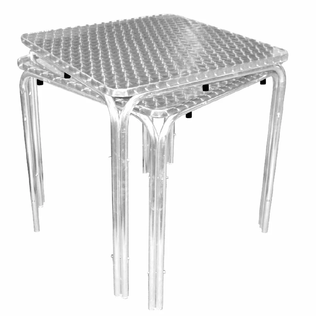 Bolero U505 stół do układania w stos stal nierdzewna kwadratowy 700 mm x 700 mm