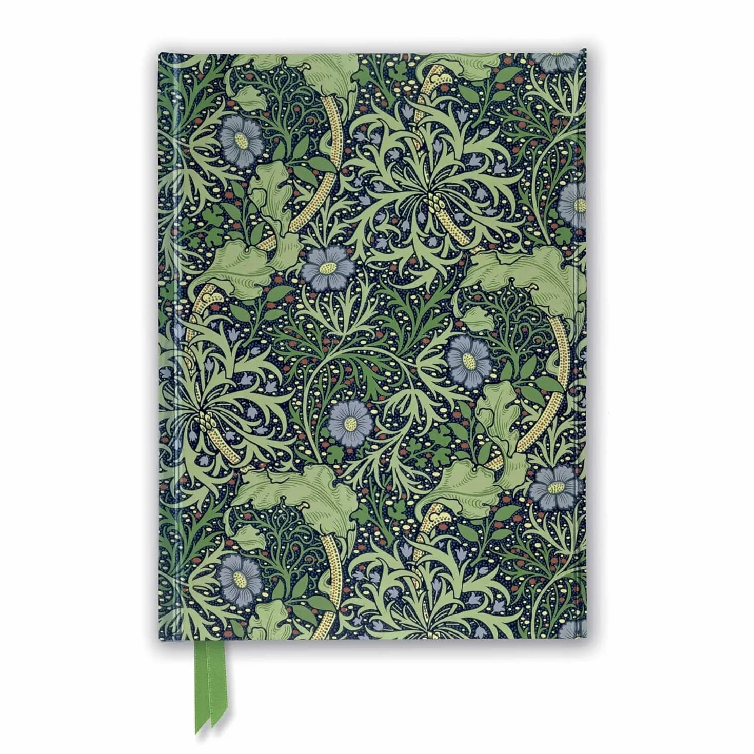 William Morris Seaweed Wallpaper Design Foiled Journal liniertes Blankbook mit festem Einband und Magnetverschluss