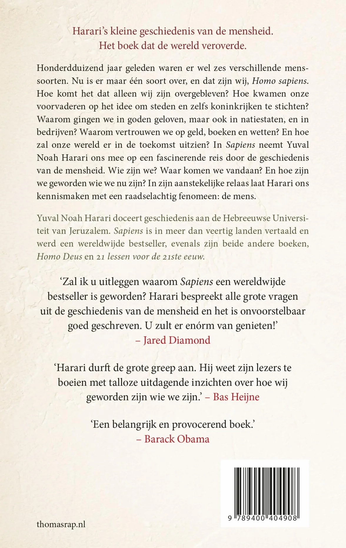 Sapiens: een kleine geschiedenis van de mensheid
