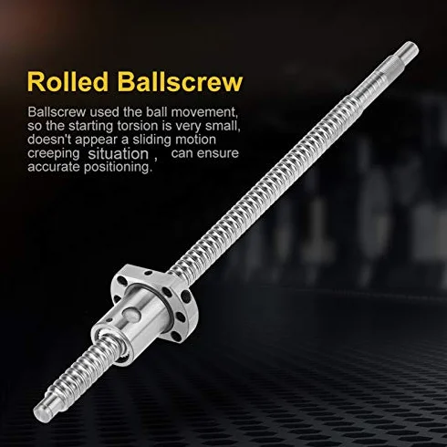 Ausla Śruba Kulowa SFU1204 300mm z Nakrętką Kulową Przeciwluzowa 12mm Skok 4mm do CNC