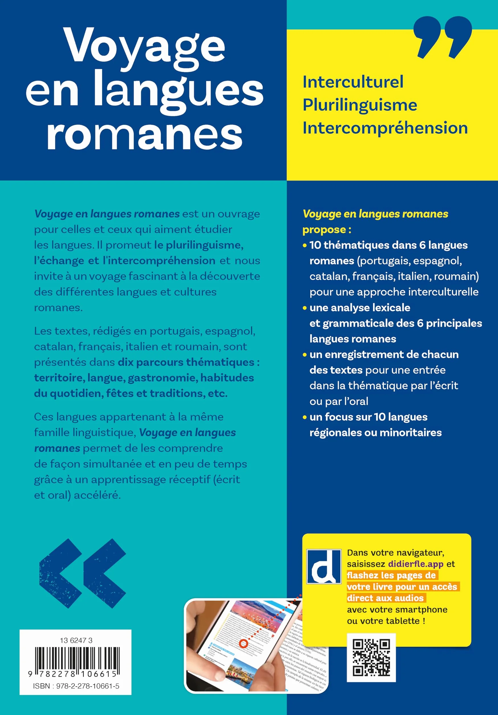 Voyage en langues romanes: Plurilinguisme, interculturel, intercompréhension