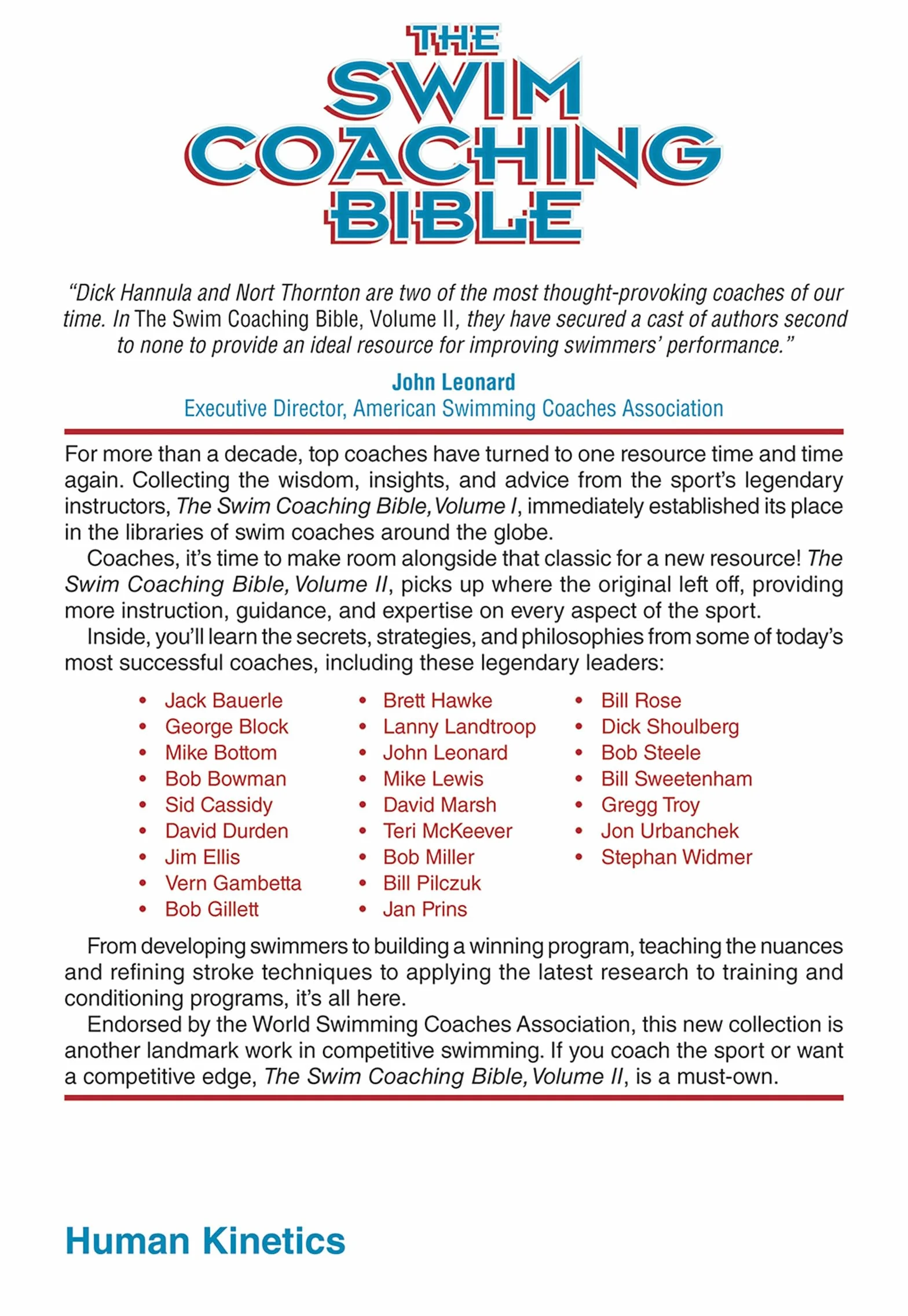 The Swim Coaching Bible, Volume II