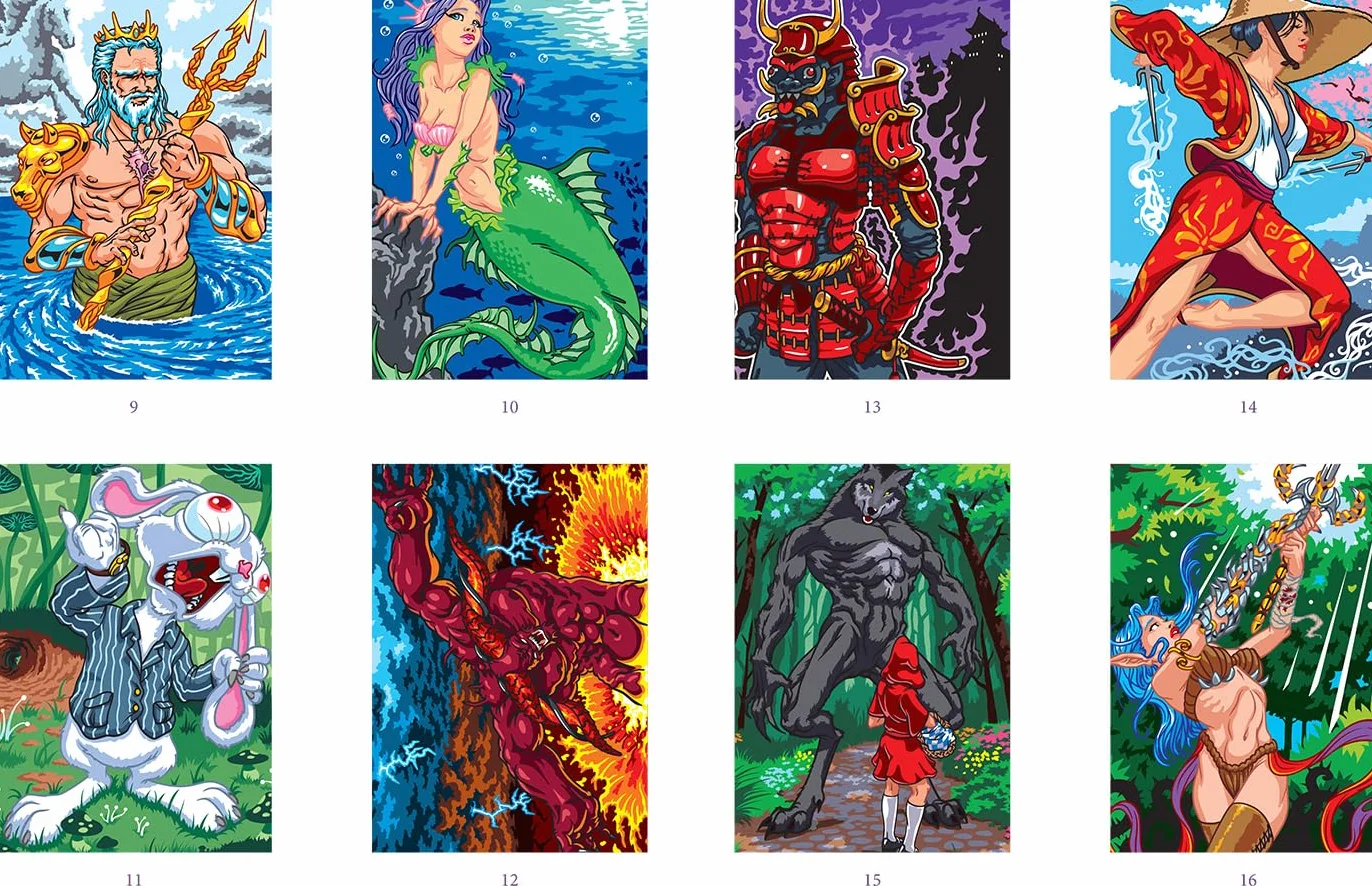 Coloriages mystères - Mondes fantastiques