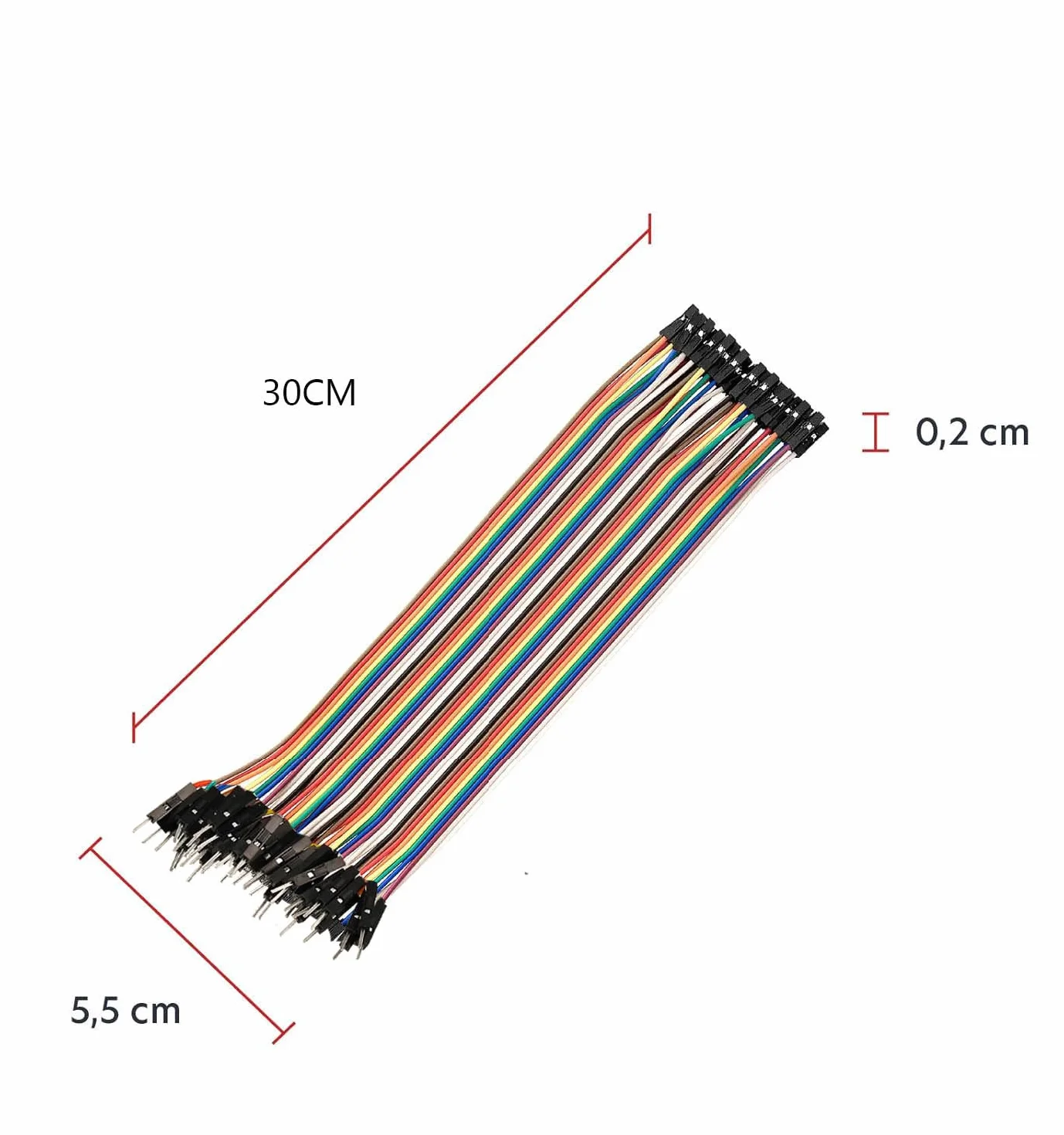 Kabel Dupont 30 cm zworka męska żeńska płytka bazowa