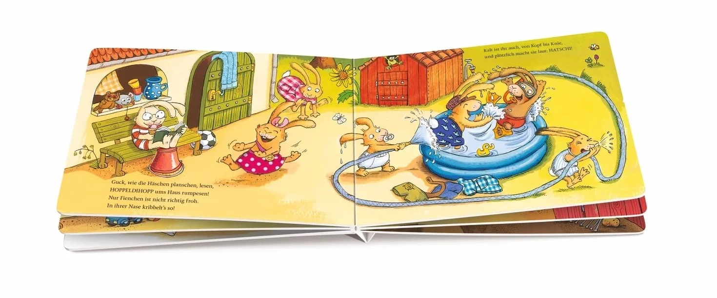 Wenn sieben kleine Hasen Schnupfennasen haben: Bilderbuch-Geschichte für Kinder ab 2 Jahren