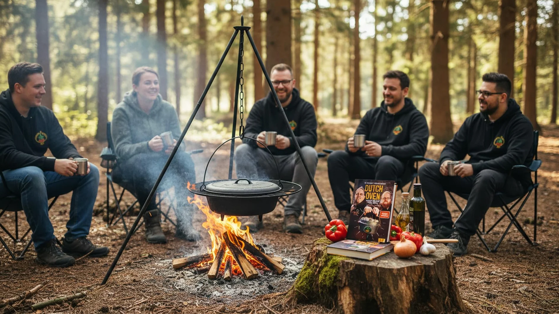 Sauerländer BBCrew Dutch Oven Kochbuch: Rezeptbuch mit Rezepteb, Tipps und heißen Kohlen I BBQ Grillen Outdoor Camping Feuertopf