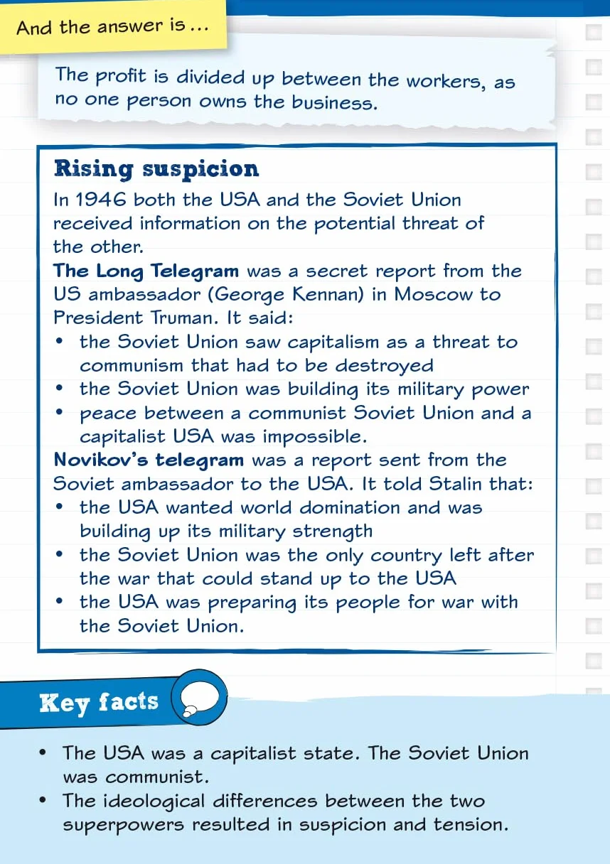 Revise Edexcel GCSE (9-1) History: Superpower Relations and the Cold War Revision Cards: with free online Revision Guide and Workbook