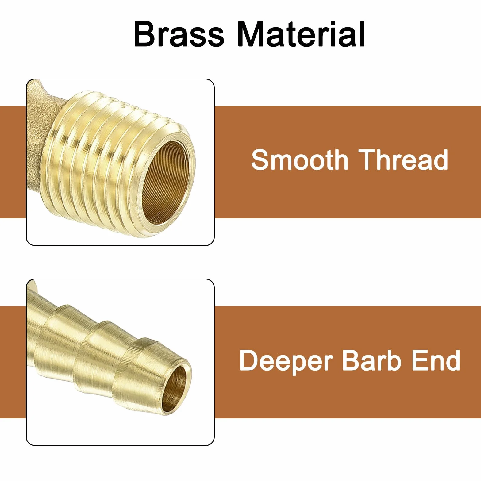 Kolanko kolczaste mosiężne 1/4" Barb x 1/4" NPT męski 90° do węża