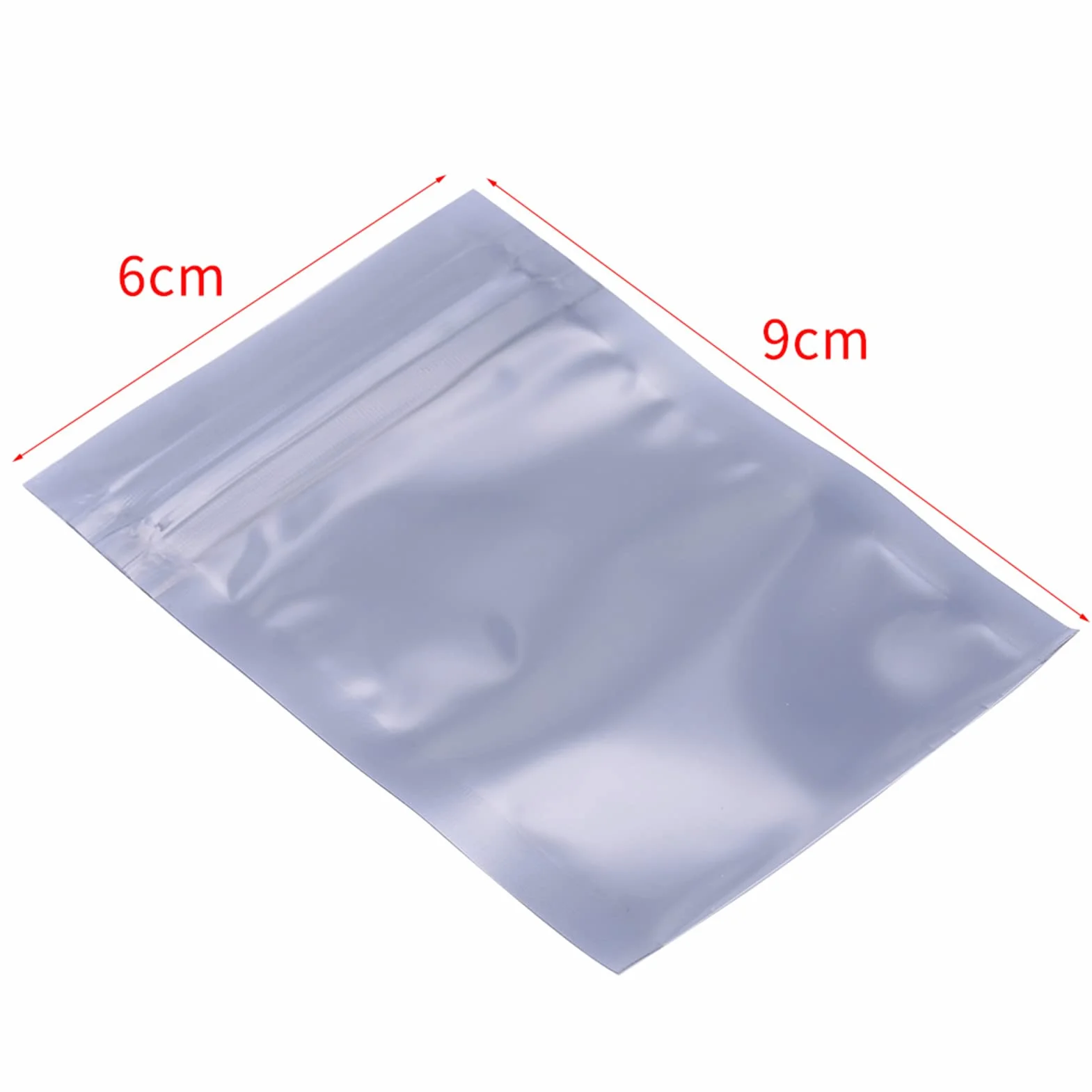 Torba Antystatyczna ESD 100 szt. Zestaw 6x9 cm Srebrnoszary do Przechowywania Akcesoriów Elektronicznych