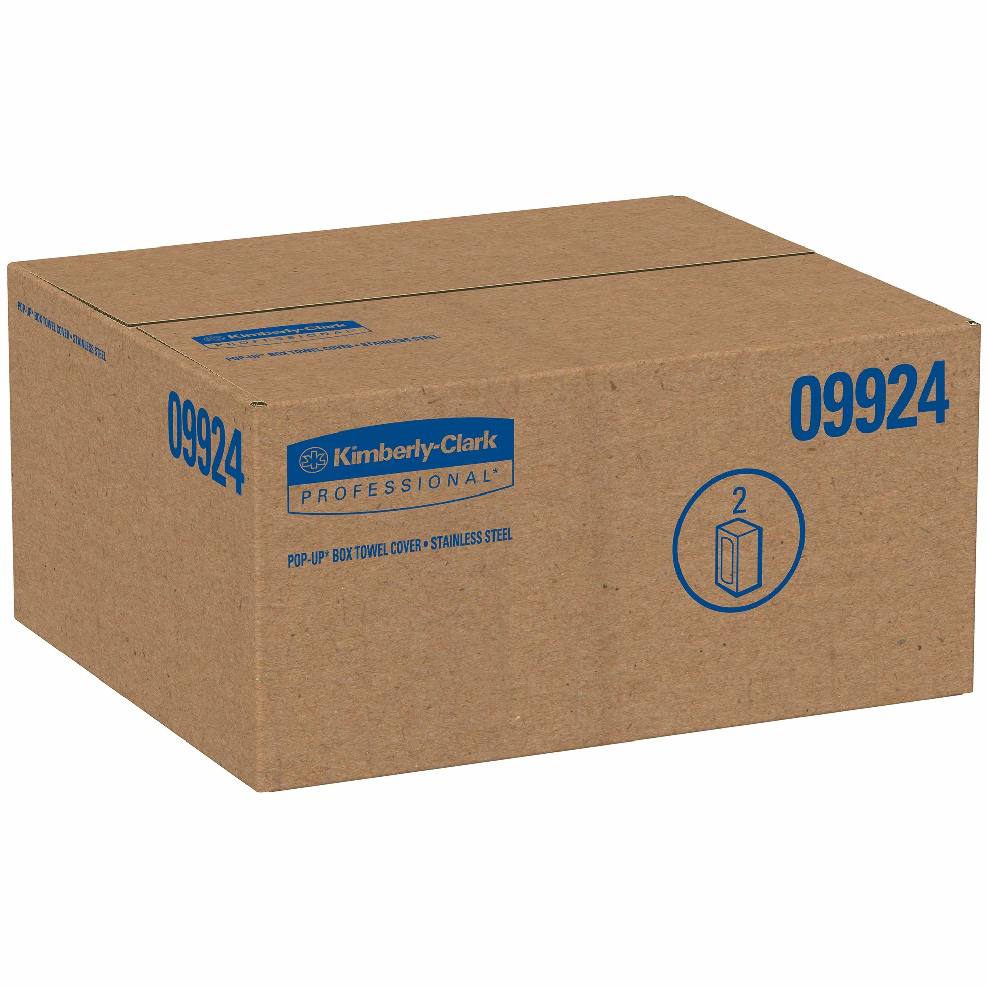 Dozownik chusteczek do rąk Kimberly-Clark Professional Pop-Up Box (kod produktu 9924) — stal nierdzewna