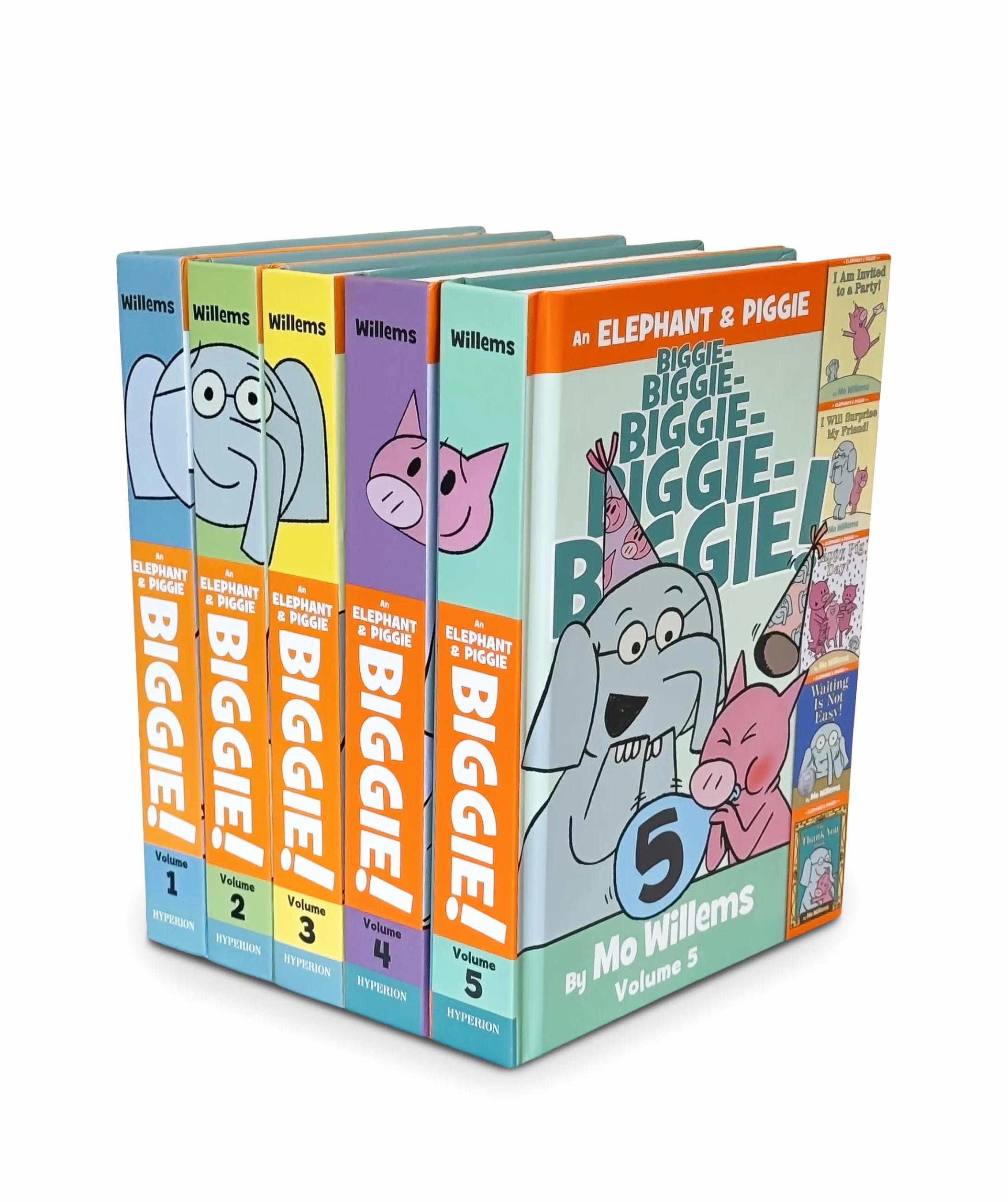 An Elephant & Piggie Biggie! Volume 5: I Am Invited to a Party! I Will Surprise My Friend! Happy Pig Day! Waiting Is Not Easy! The Thank You Book