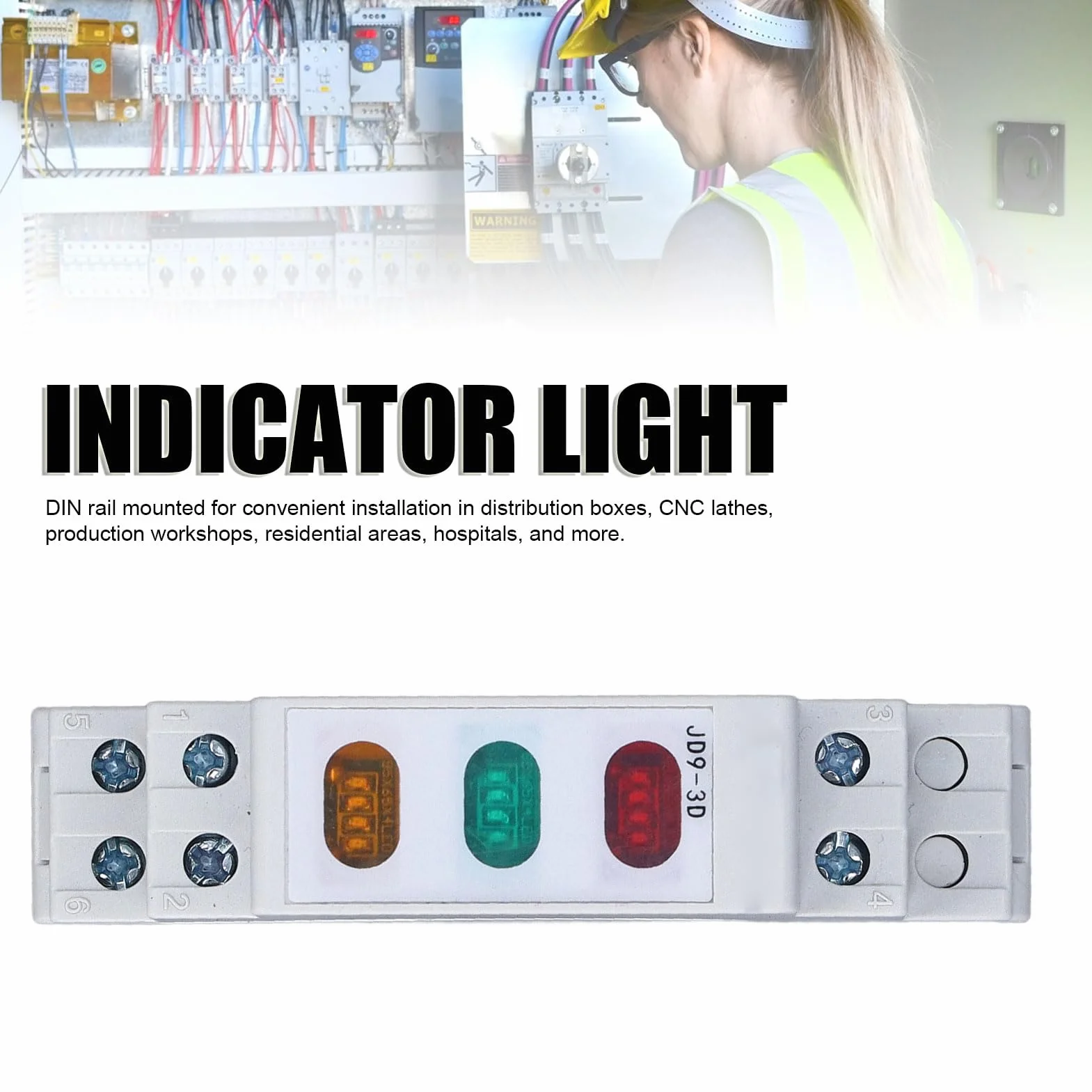 Lampka Kontrolna LED Czerwony Żółty Zielony Rozrusznik Magnetyczny Styk AC DC 230 V