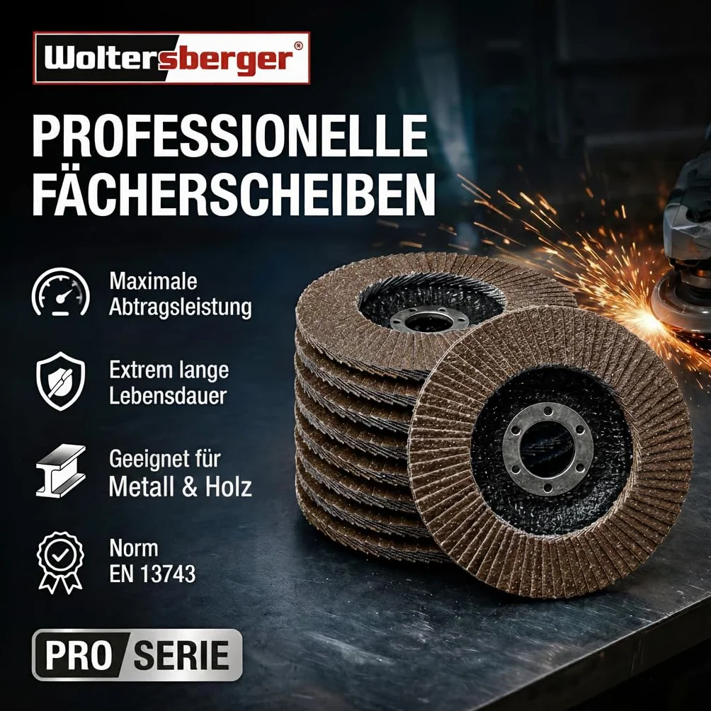 Woltersberger Tarcze listkowe 115 mm 125 mm P80