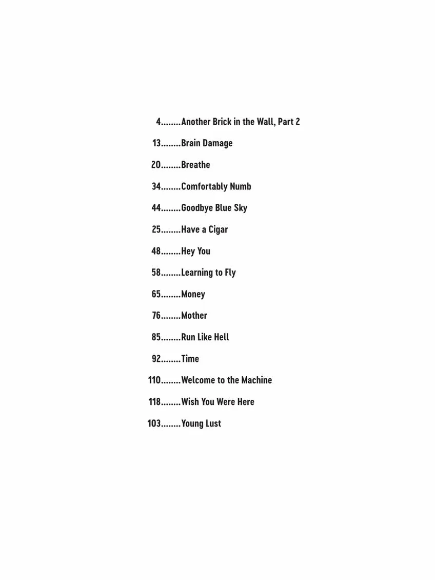 Pink Floyd Deluxe Guitar Play-Along Volume 11 Book Online Audio