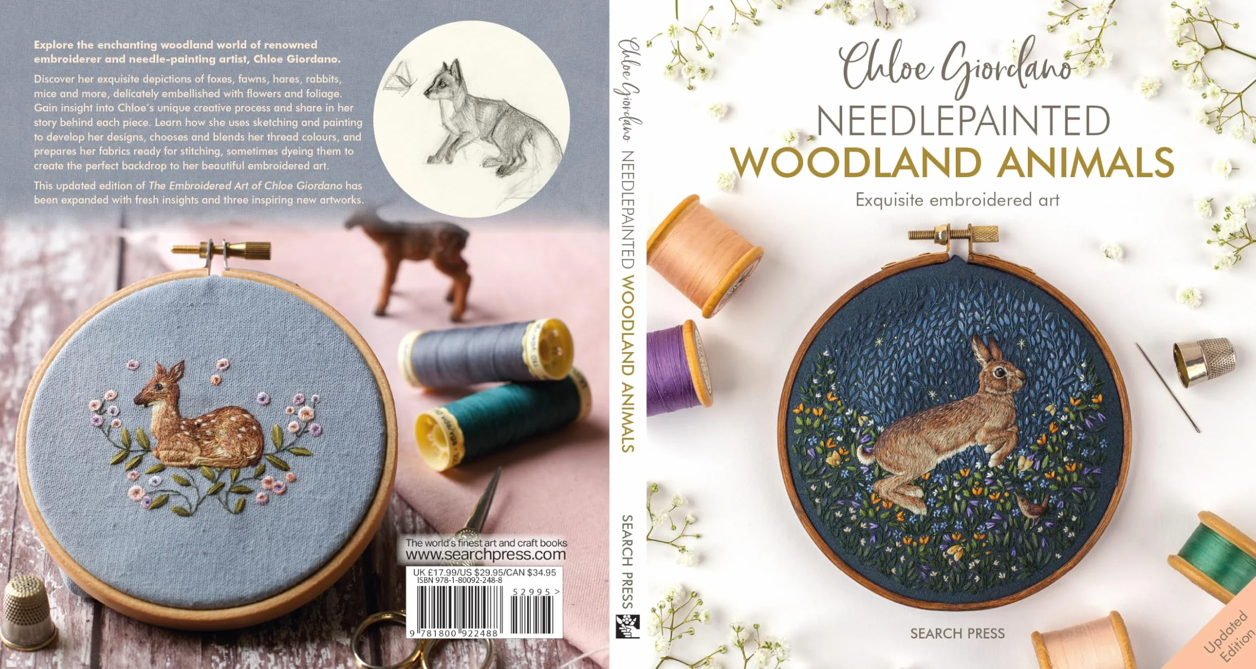Exquisite Embroidered Needlepainted Woodland Animals Art