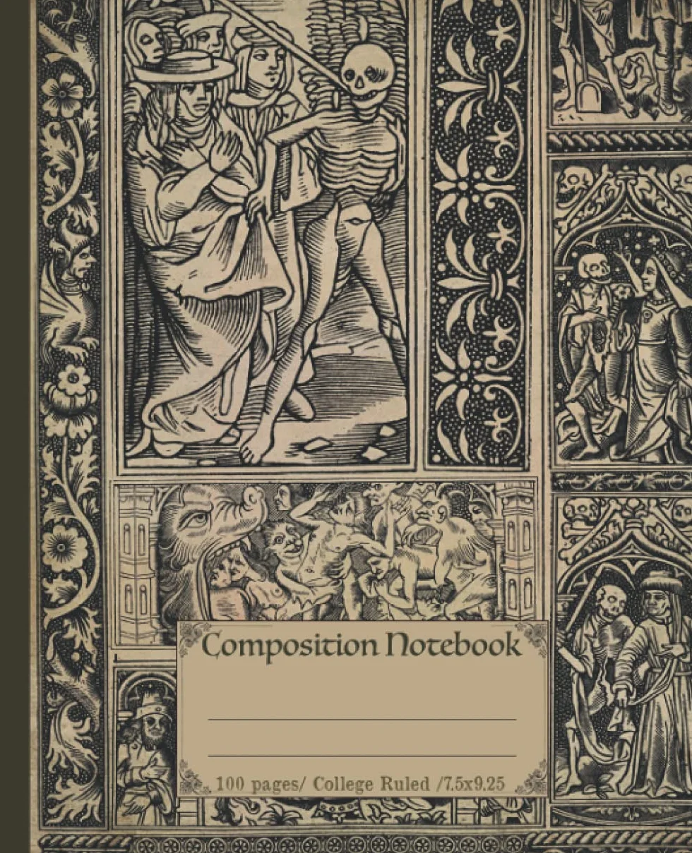 Composition Notebook: Creepy gothic halloween notebook for school