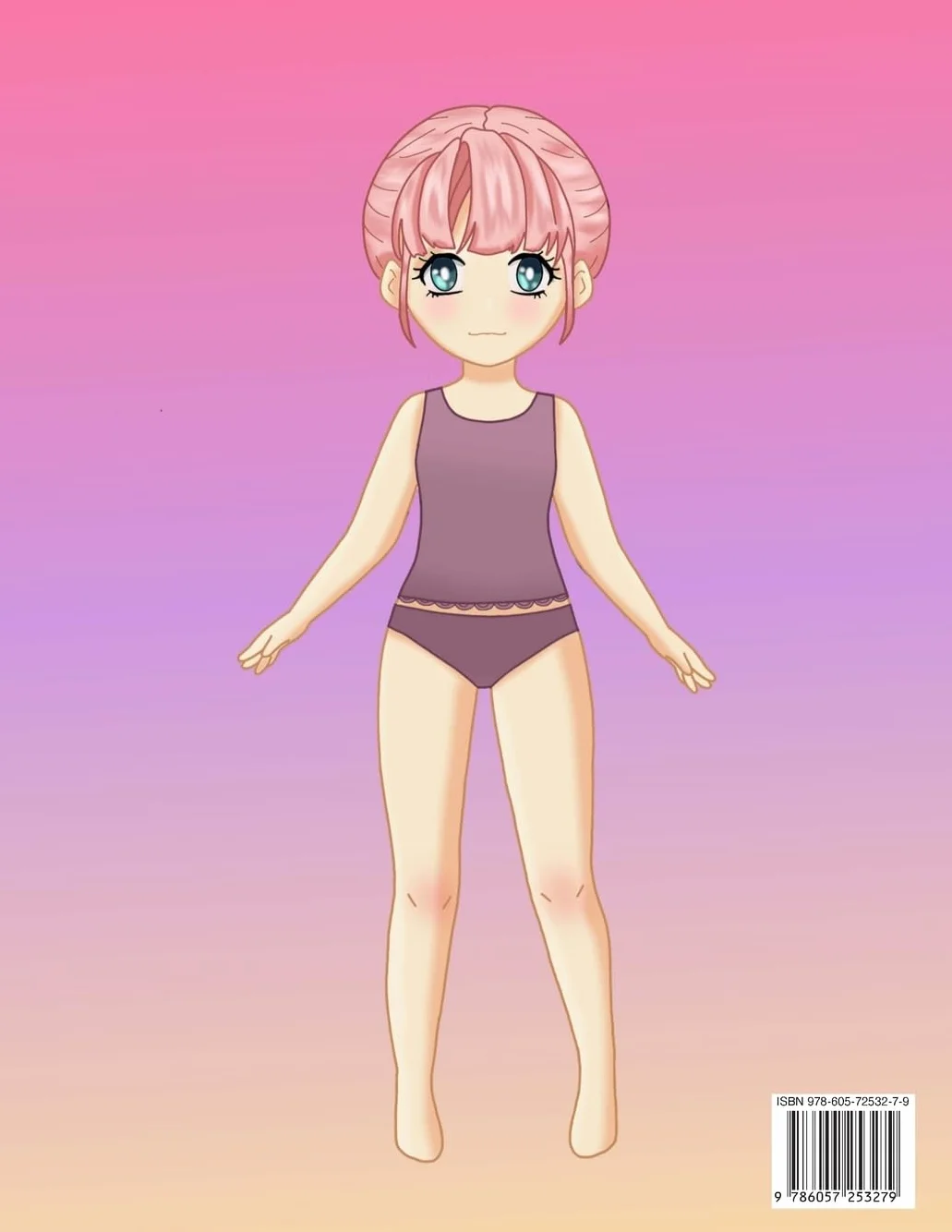 Anime Paper Doll for Girls Ages 7-12: Cut, Color, Dress up and Play. Coloring book for kids