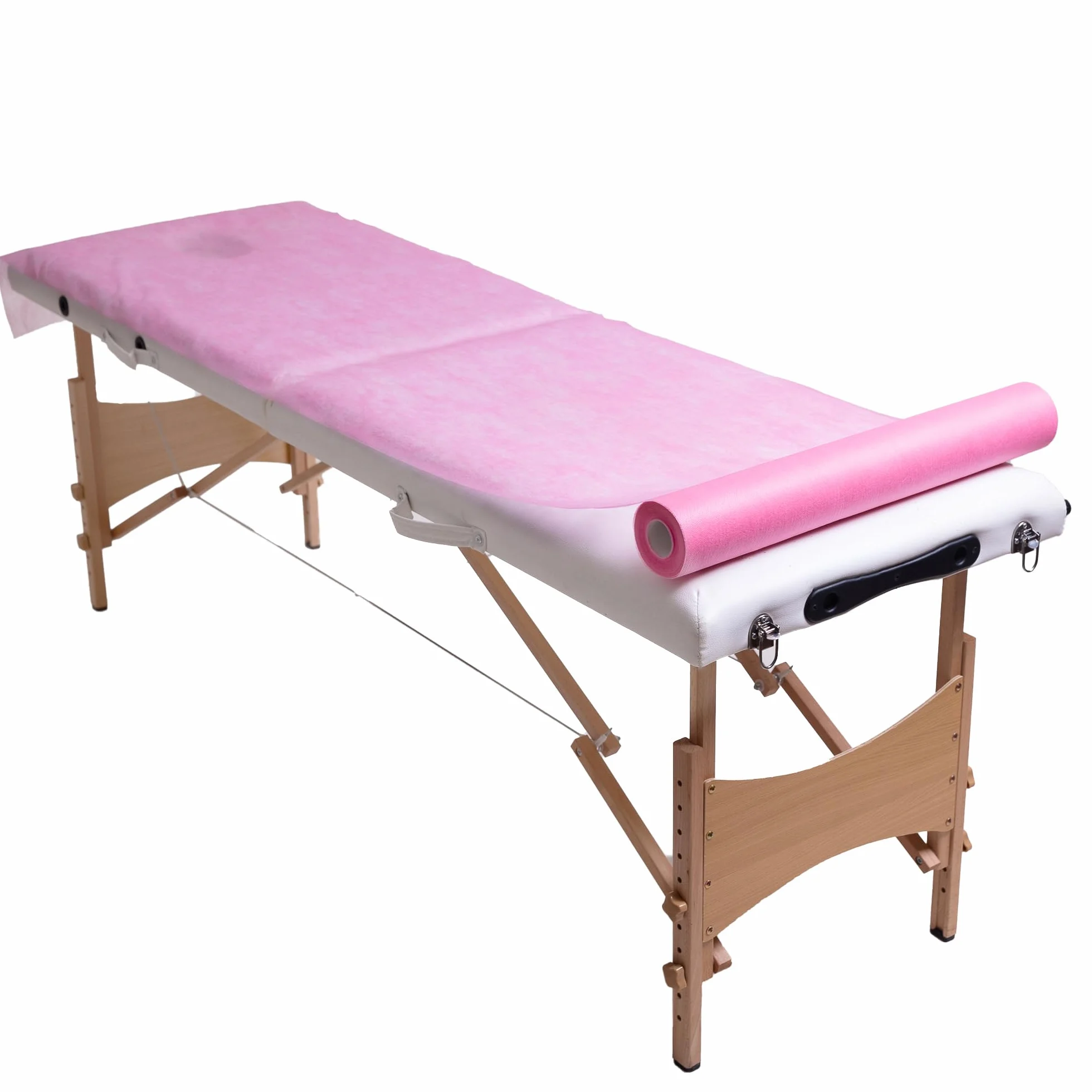 Podkład kosmetyczny jednorazowy QMS Line Standard 60cm x 50m różowy