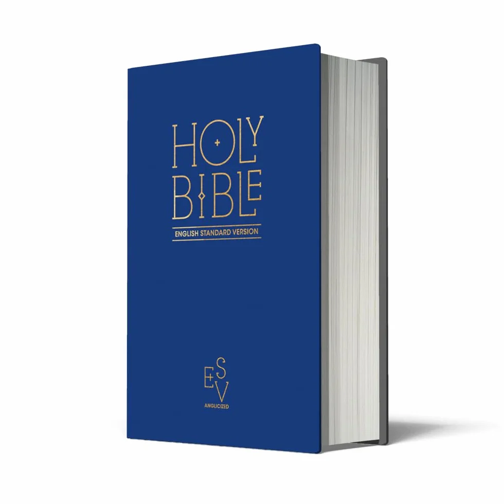 Holy Bible: English Standard Version (ESV) Anglicised Pew Bible Blue Colour