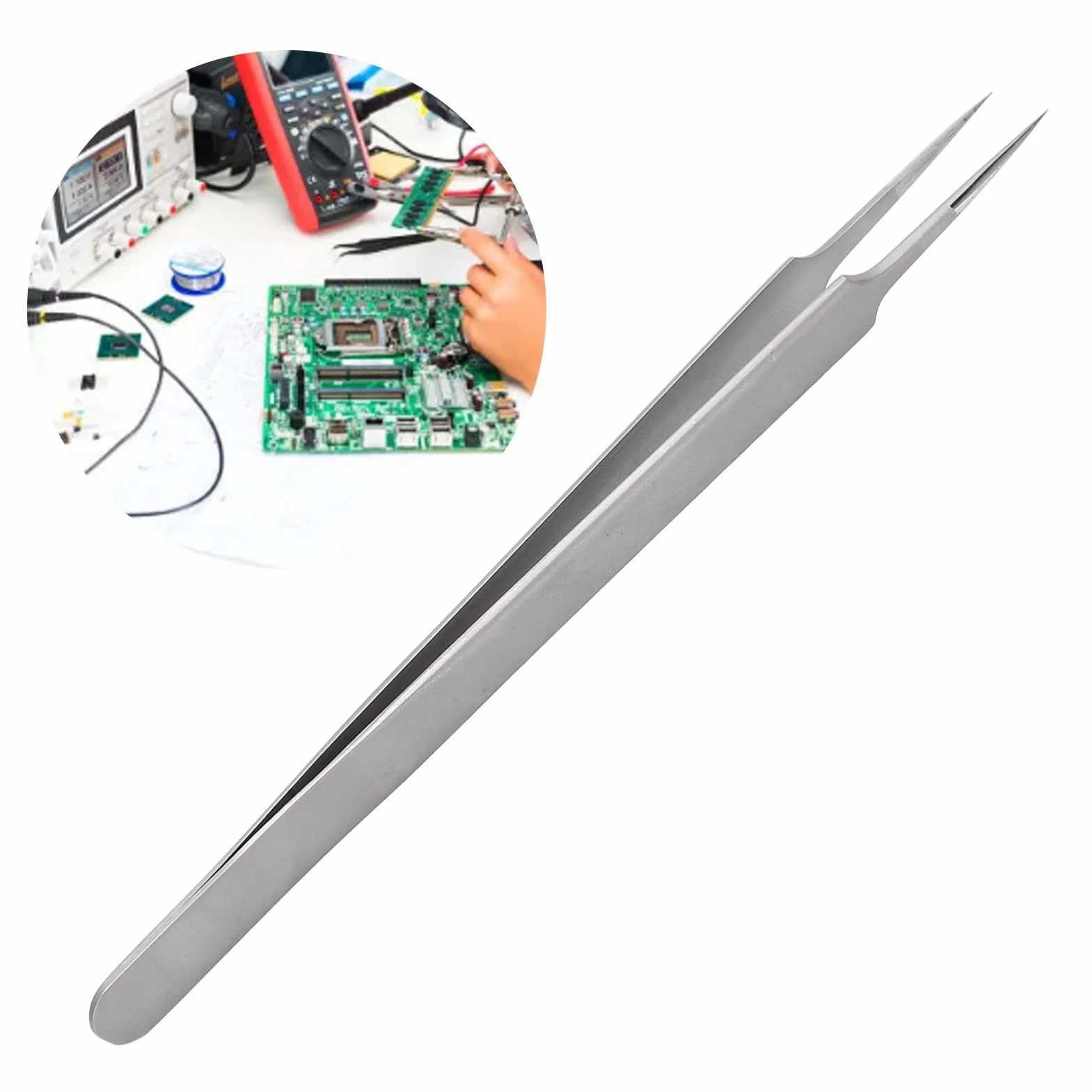 BET‑Q3 Pęseta ze Stali Nierdzewnej Bardzo Ostra Pęseta Rzemieślnicza Wysoka Dokładność Narzędzie Mikroskopowe Antystatyczna 160mm/6.3in