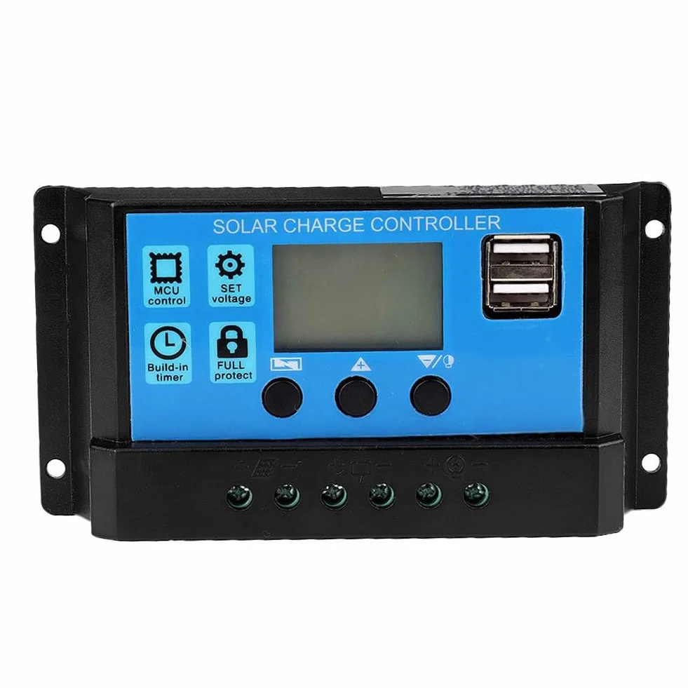 Automatyczny regulator ładowania słonecznego Sterownik PWM, 60A/50A/40A/30A/20A/10A 12V 24V Auto Focus Tracking Regulator panelu słonecznego (30A)