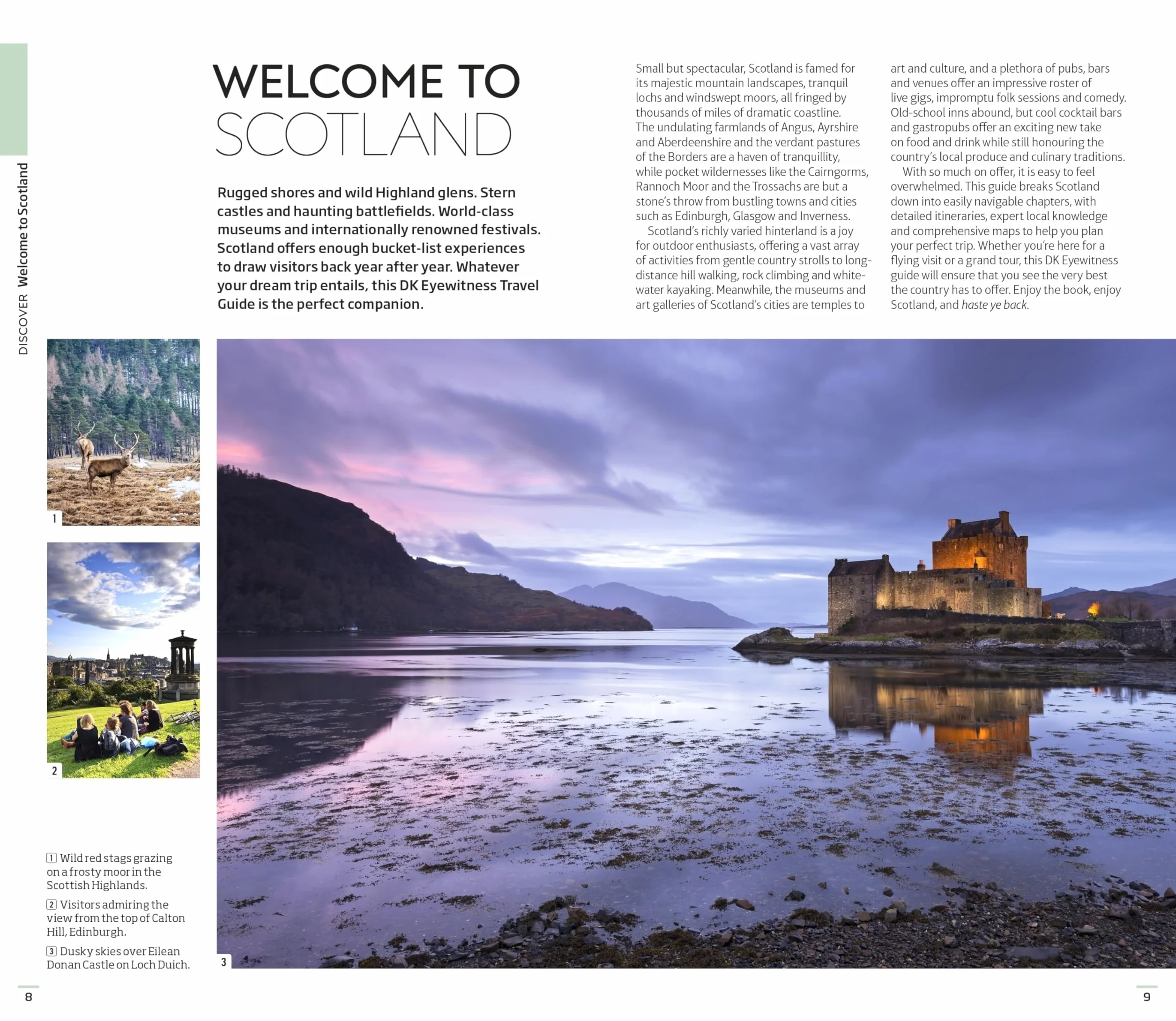 DK Scotland Travel Guide: Edinburgh, Glasgow, Highlands Maps & Tours