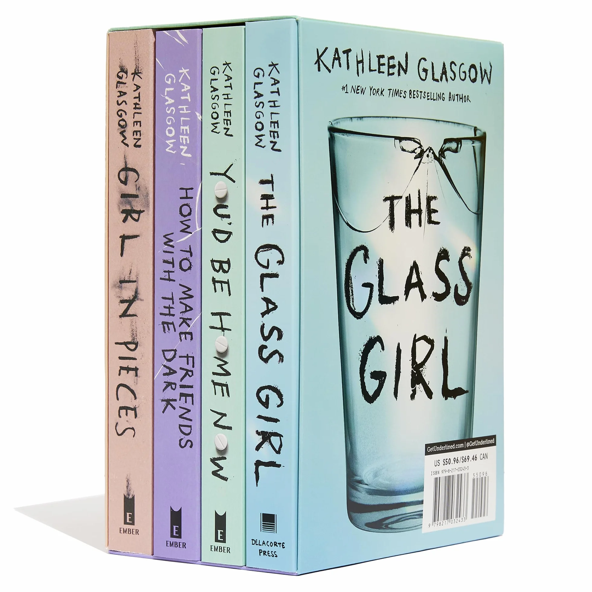 Kathleen Glasgow 4-Book Boxed Set: Girl in Pieces, How to Make Friends with the Dark, You'd Be Home Now, The Glass Girl