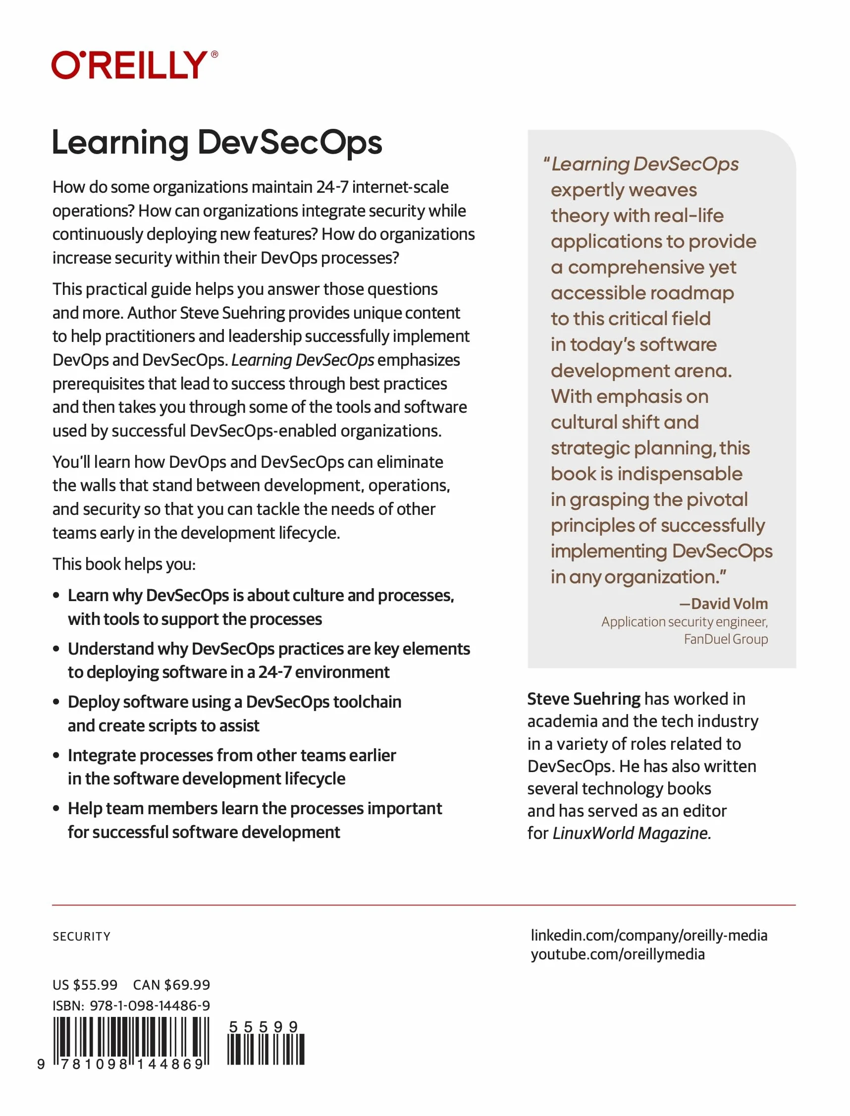 Learning Devsecops: A Practical Guide to Processes and Tools