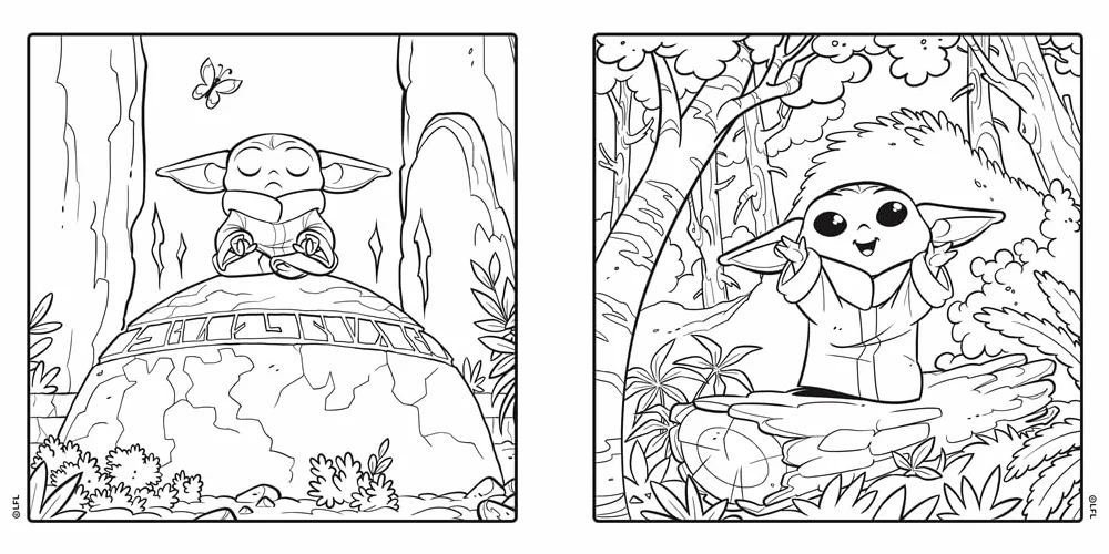 Star Wars The Mandalorian and Grogu: A Cute and Cosy Colouring Book