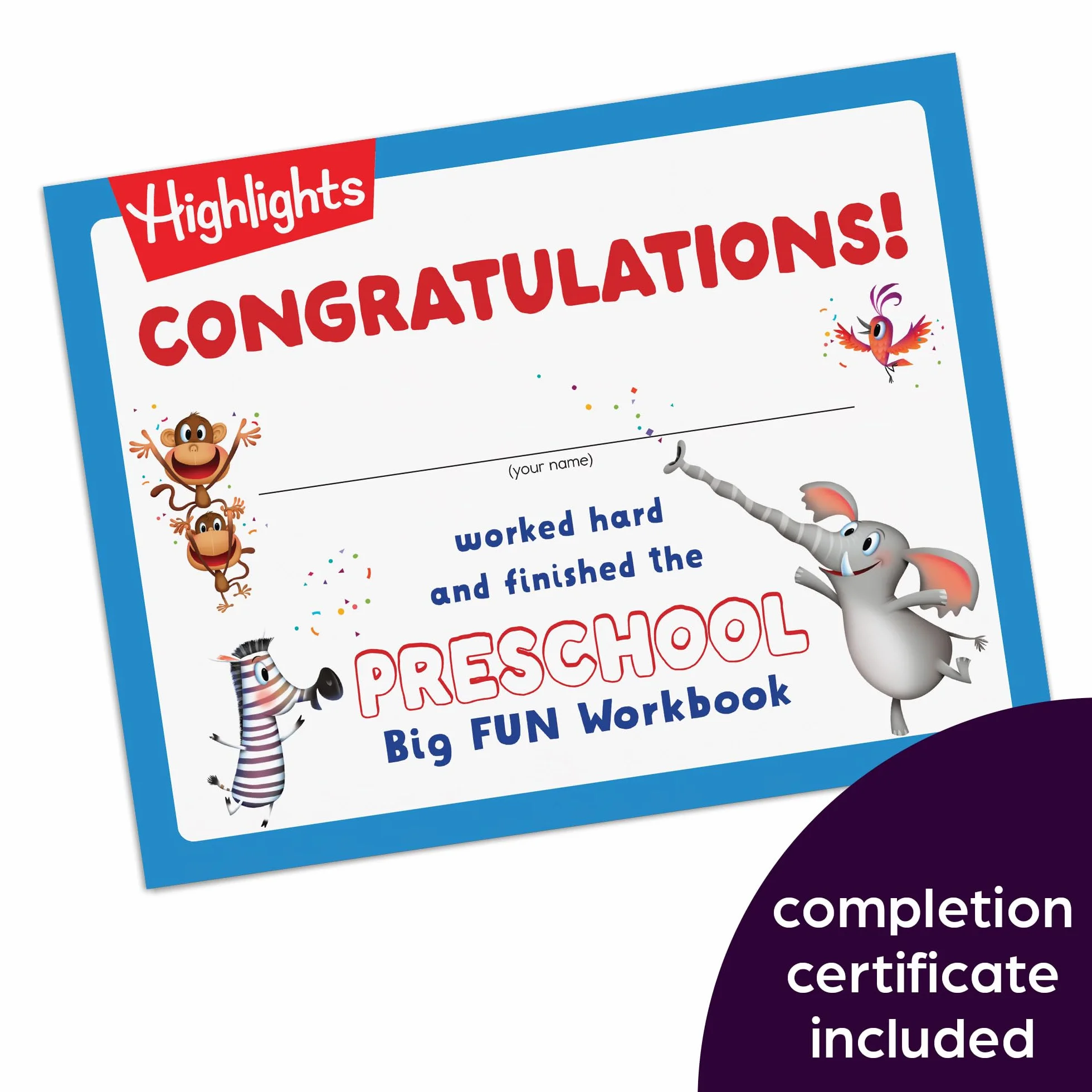 Preschool Big Fun Workbook: 256-Page Preschool Learning & Activity Workbook with Math, Writing, Shapes & Puzzles