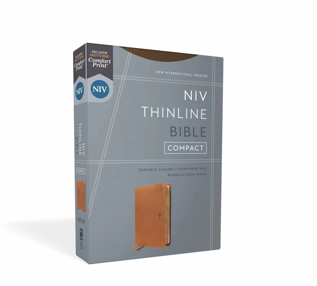 Niv Thinline Bible Leathersoft Brown Red Letter Comfort Print New International Version