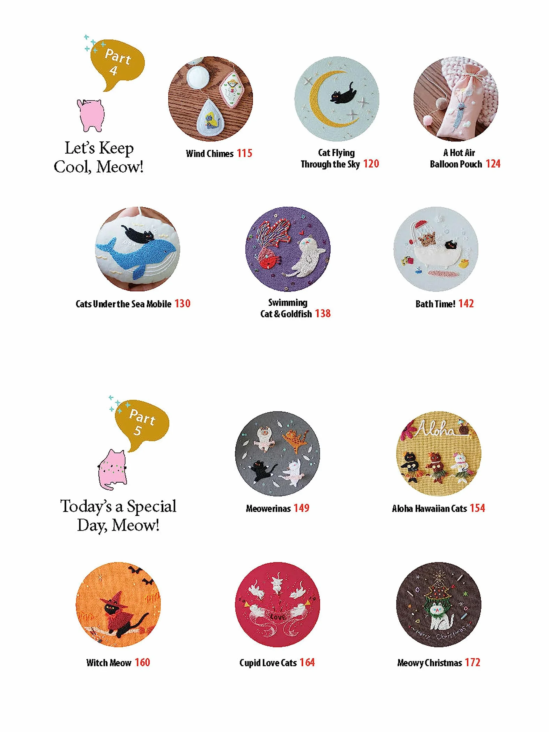 Cat Mania Embroidery: Zany Fun Feline Motifs