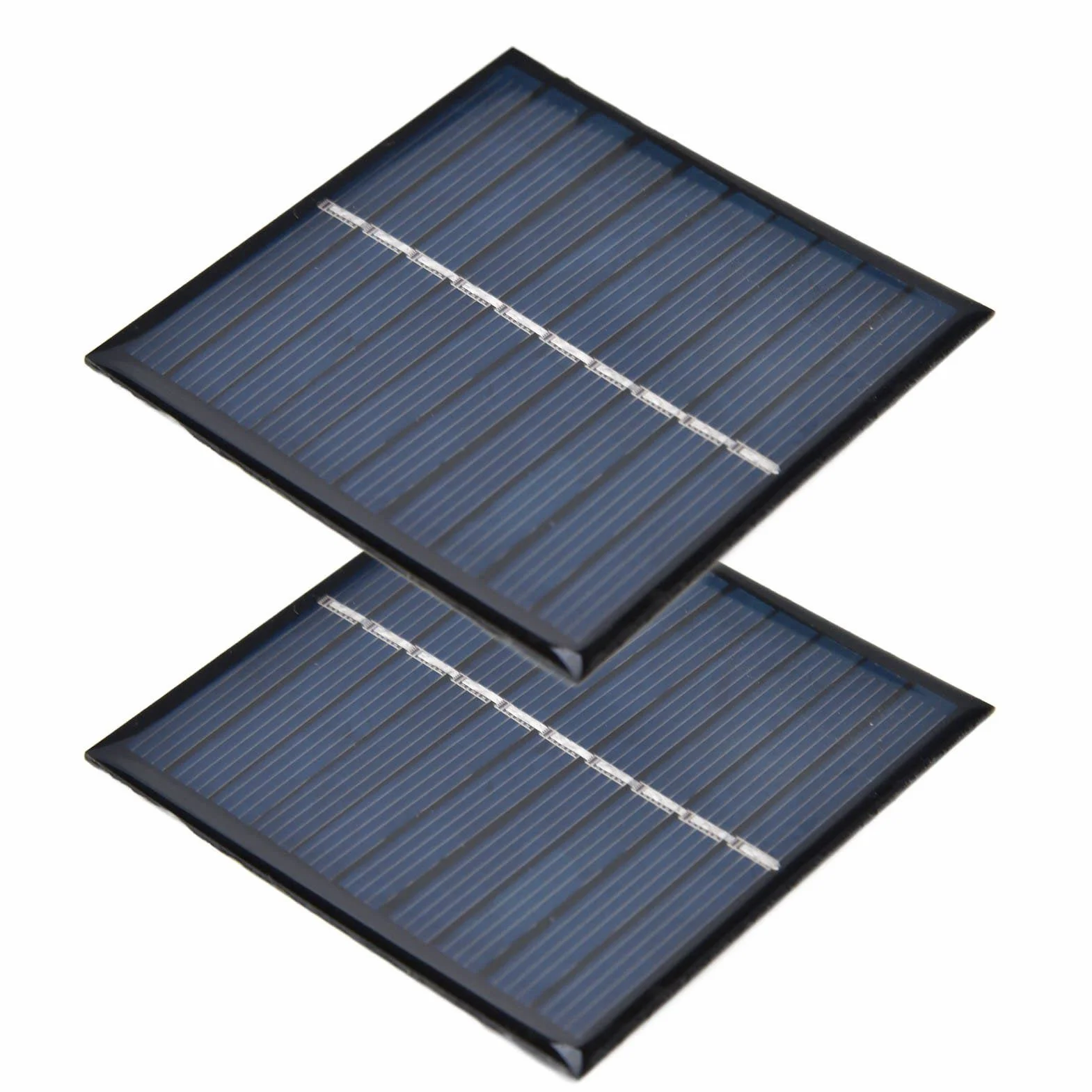 2 Szt. Mini Panel Słoneczny 0.7W 5V 0-140mA, 70x70mm Solarny Panel Epoksydowy Przenośne Zamknięte Ogniwo Słoneczne do Paneli Słonecznych o Małej Mocy