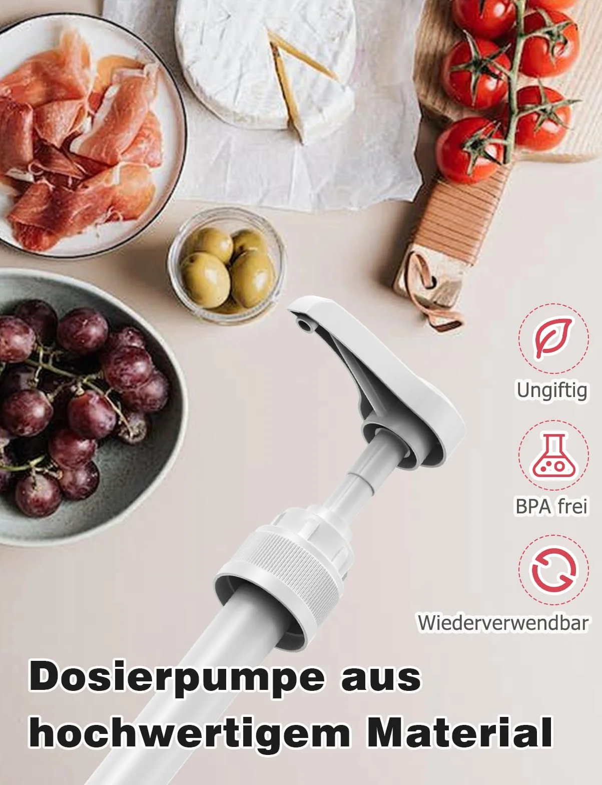 Mellbree Pompa dozująca do Best Body Vital Drink Nutrition do napojów butelkowych o pojemności 500 ml/1000 ml, pompa dozująca do napojów, wielokrotnego użytku