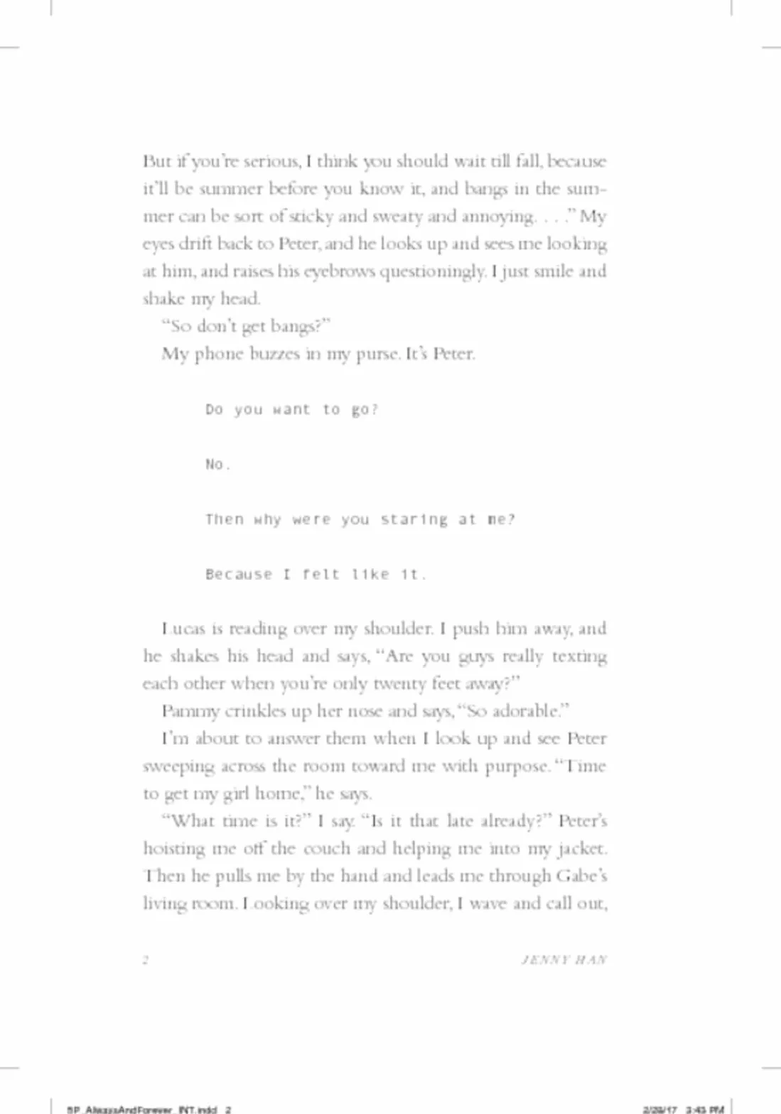 Always and Forever, Lara Jean