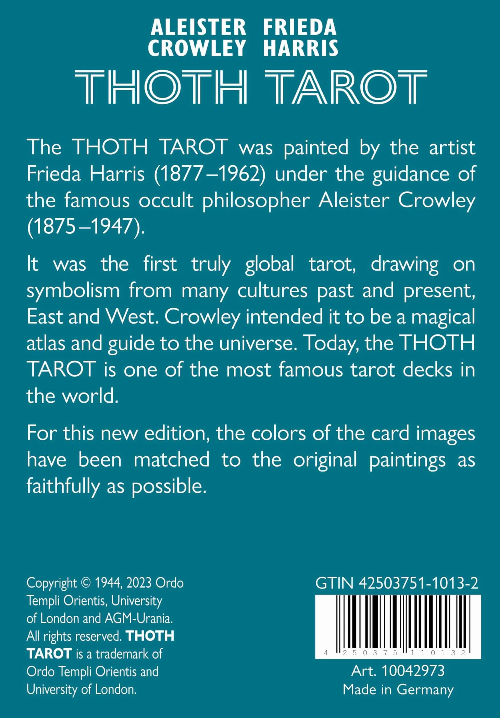 Aleister Crowley Thoth Tarot Pocket Edition English
