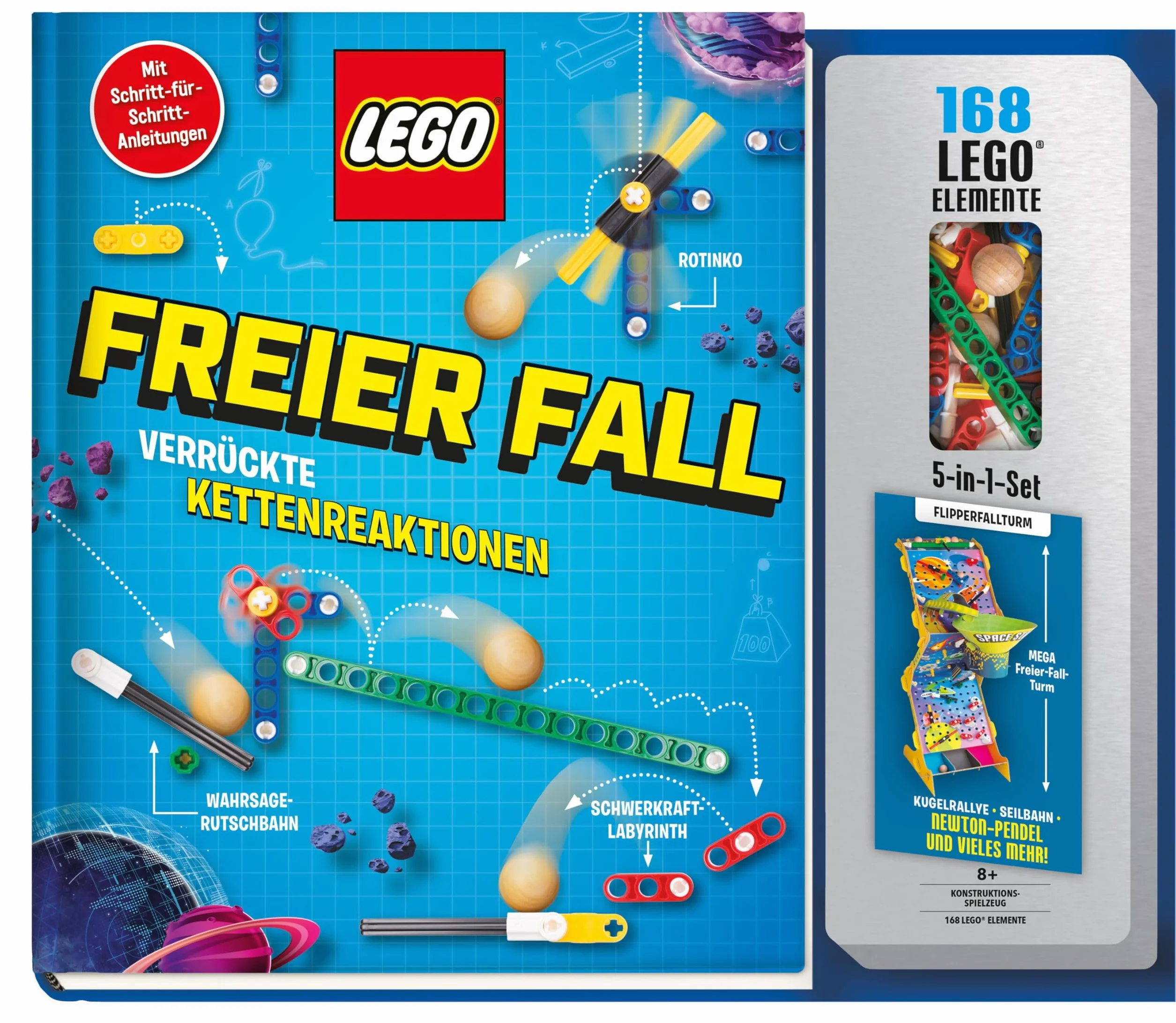 LEGO® Freier Fall: Verrückte Kettenreaktionen Buch mit Bauanleitungen 64 Seiten 168 LEGO® Elemente