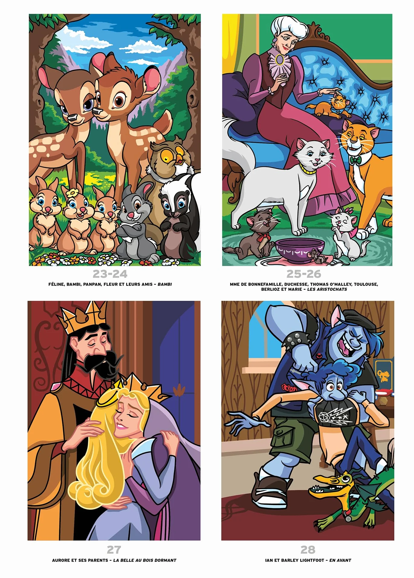 Coloriages mystères Disney - Portraits de famille: Colorie les chiffres et découvre l'image