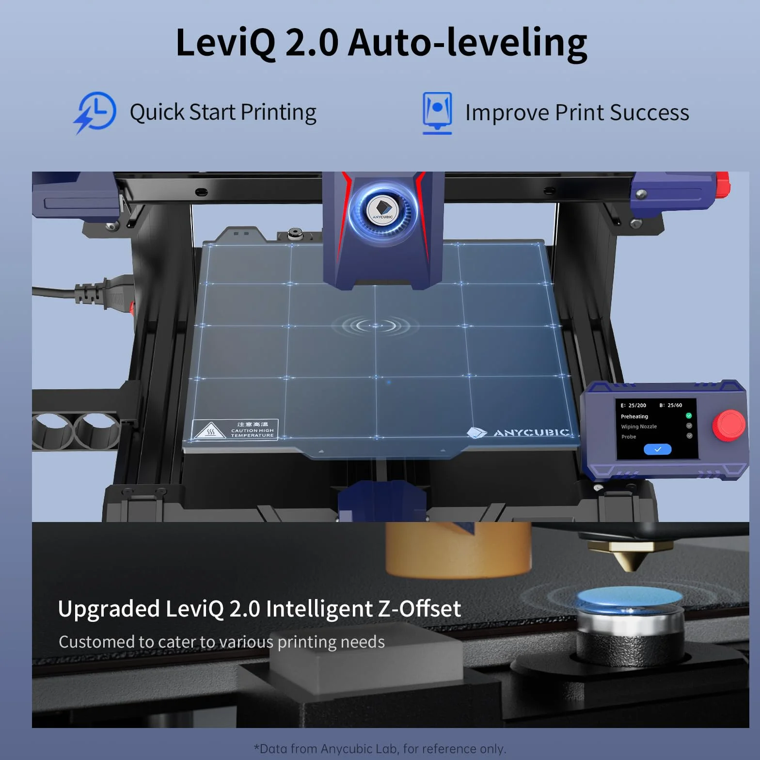 Drukarka 3D Anycubic Kobra 2 Neo, 250 mm/s, wysoka prędkość, szybsze drukowanie, łatwa obsługa dla początkujących, automatyczne poziomowanie LeviQ 2.0