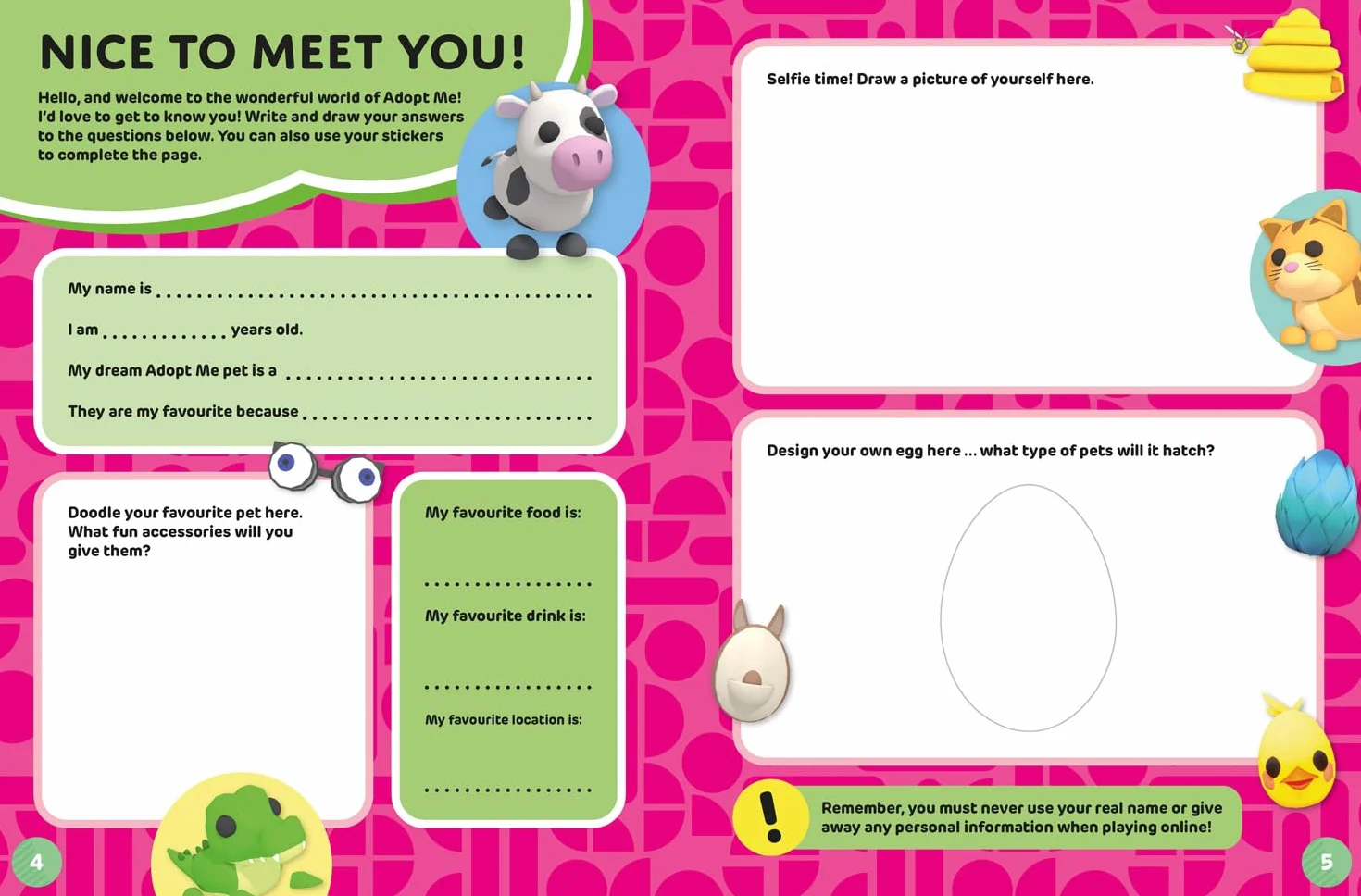 Adopt Me! Cute Creations Sticker Book: Activity Book for fans of online game, ages 7-11