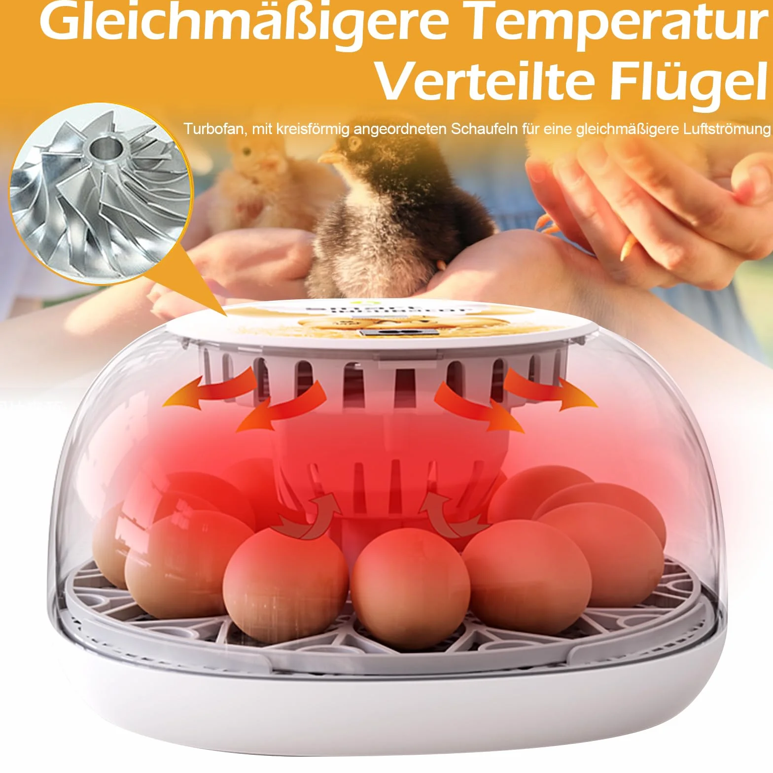 Automatyczny inkubator dla kur 12 jaj 300 ml automatyczne obracanie regulacja temperatury
