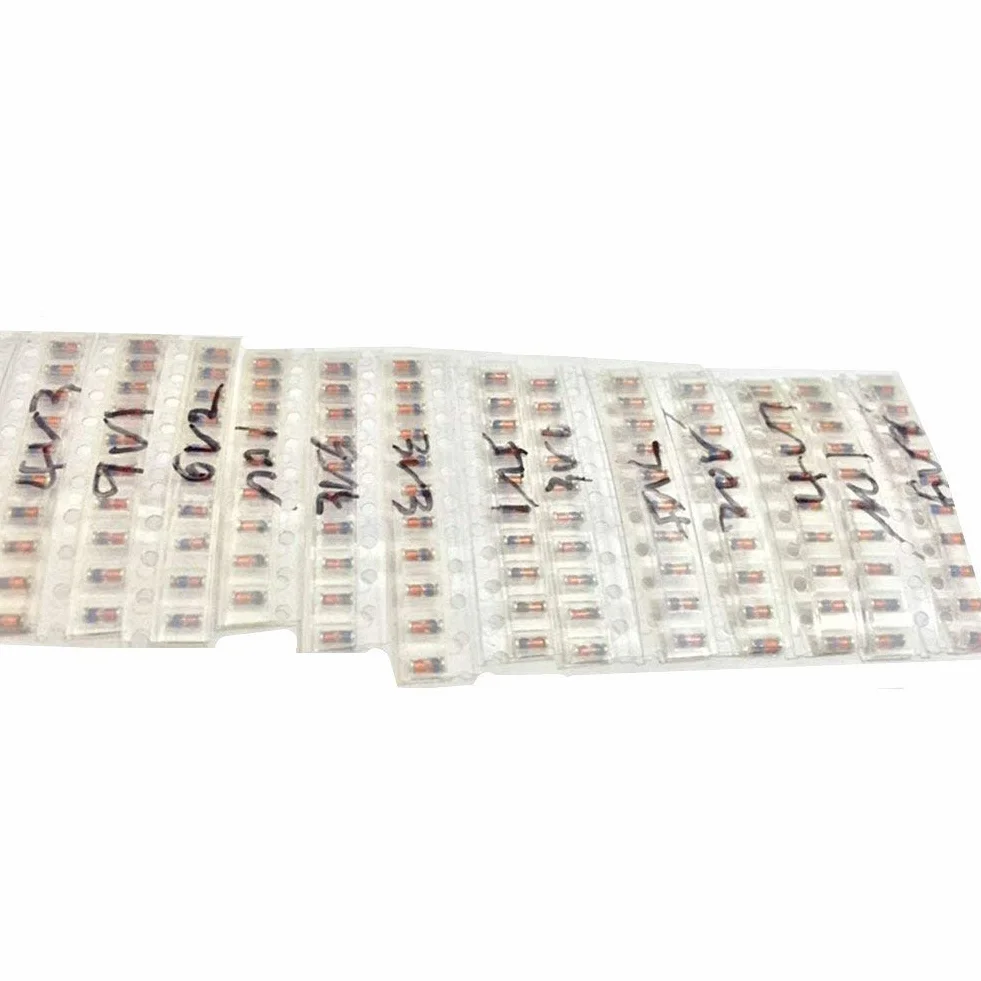 DollaTek 220 szt. 1206 SMD Zenera zestaw LL34 0,5 W 3V-51V